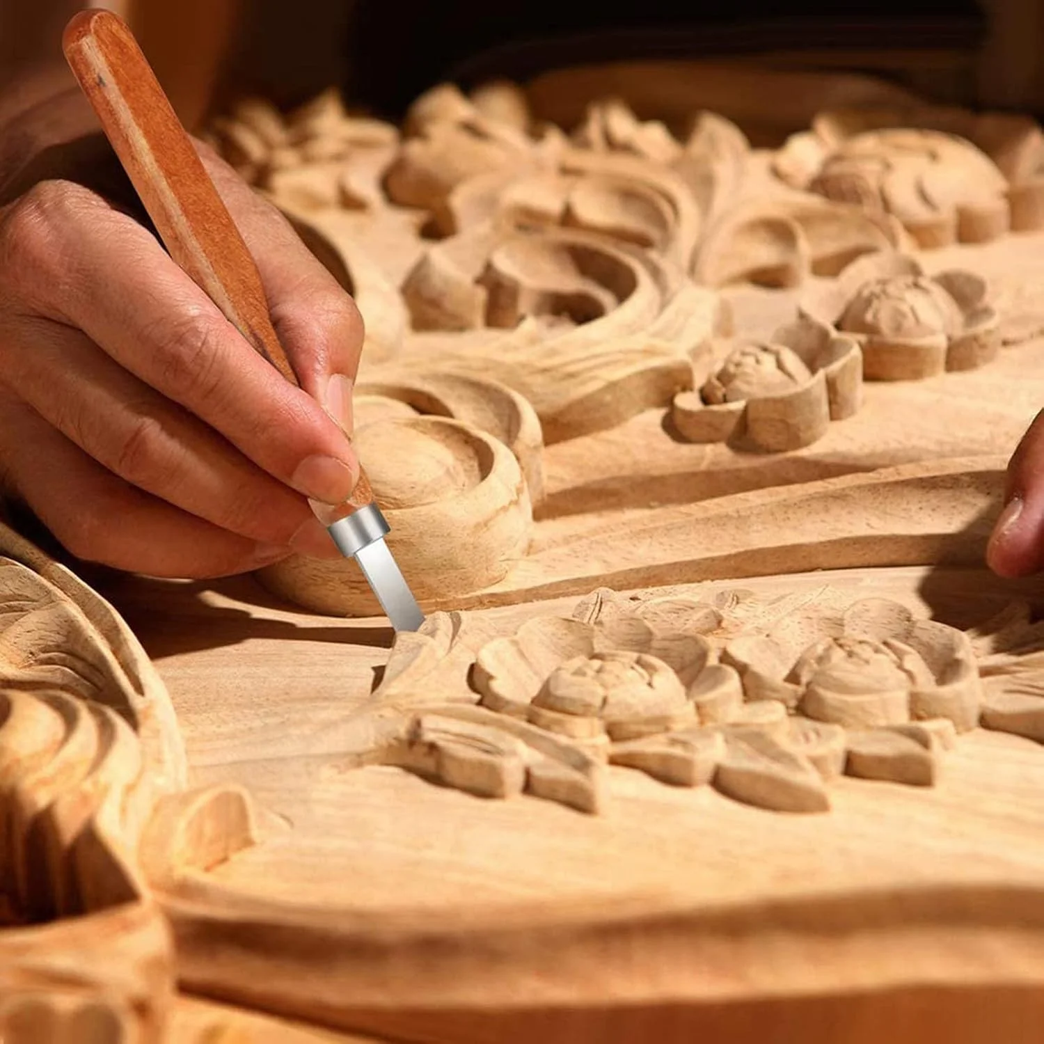 تیزکننده حکاکی چوب DDF iohEF، سنگ نفت 1000 گریت با شیارهای بیشتر، سنگ تیزکننده برای نجاری، ابزارهای حکاکی چوب، اسکنه و مغار