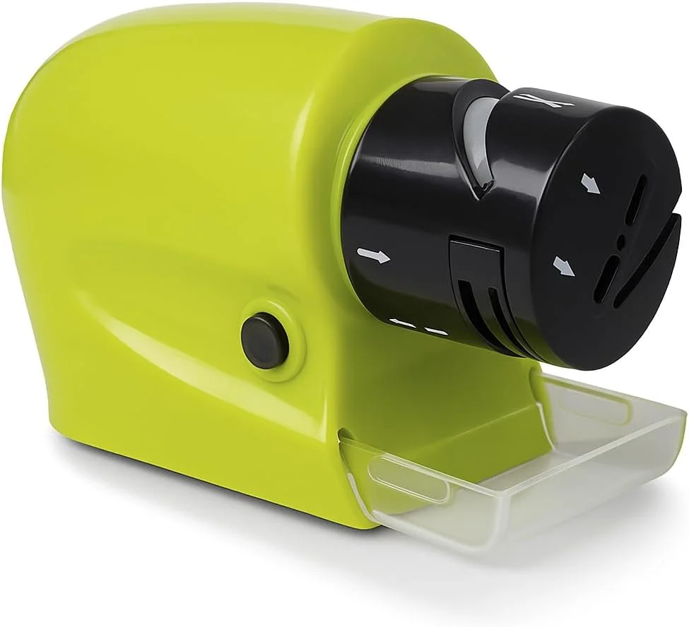 تیزکننده چاقو موتوری بی سیم فیتو، جمع و جور و قابل حمل، ابزار تیز کردن تیغه با باتری برای چاقوهای آشپزخانه، قیچی و موارد دیگر - سبز، ارتفاع 130 x عرض 32 x عمق 30 میلی متر