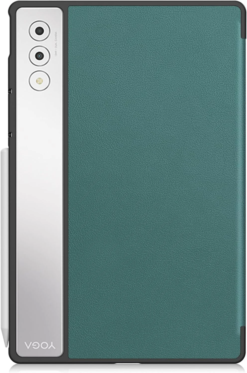 کاور هوشمند Gruattreay سازگار با تبلت Lenovo Yoga Tab Plus 12.7 اینچ مدل 2025، جلد سه تایی چرمی PU با قابلیت استند و پشتیبانی از حالت بیدار/خواب خودکار (سبز)