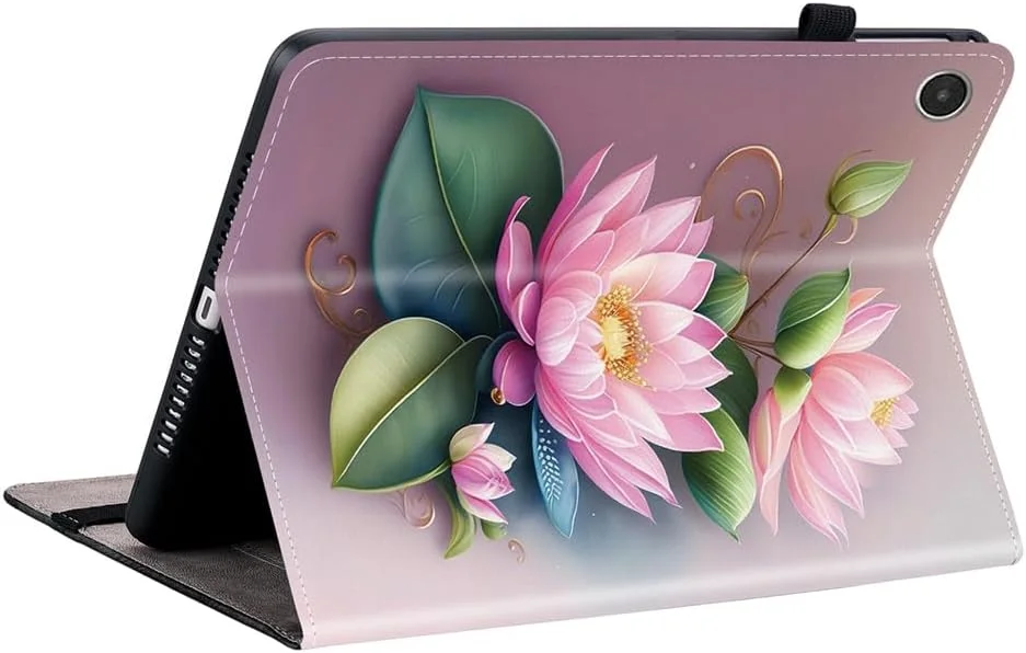 کیف تبلت HYAEcase مناسب برای لنوو تب M8 نسل 4 سال 2024/2023 (TB-301FU, TB-300FU)، روکش چرمی تبلت با نوارهای ضد لغزش، جای کارت، کش الاستیک، جای قلم، پایه قابل تنظیم (گل نیلوفر) کیف تبلت HYAEcase مناسب برای لنوو تب M8 نسل 4 سال 2024/2023 (TB-301FU, TB-300FU)، روکش چرمی تبلت با نوارهای ضد لغزش، جای کارت، کش الاستیک، جای قلم، پایه قابل تنظیم (گل نیلوفر)