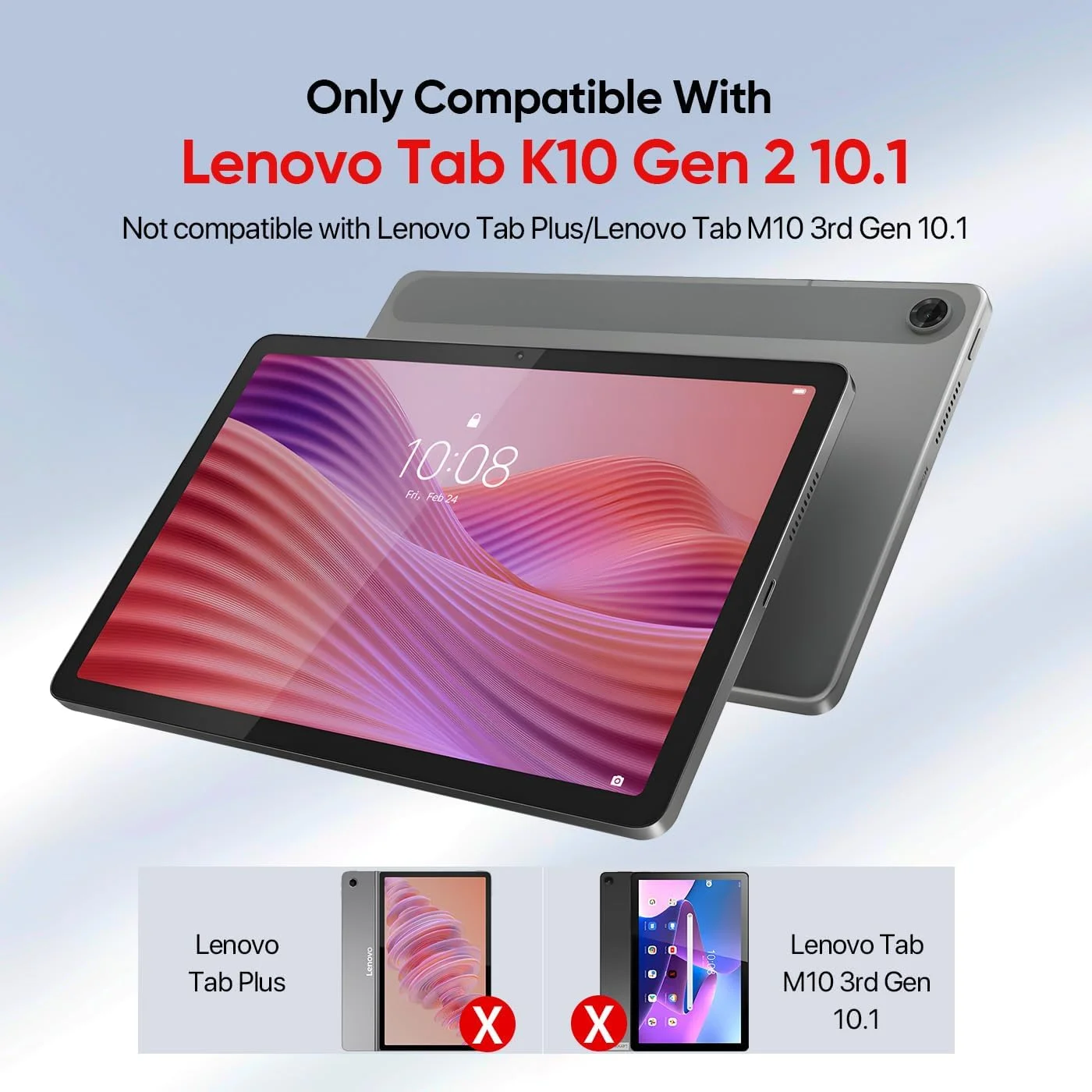 کیف محافظ تبلت لنوو تب 10.1 اینچ 2025، کیف محافظ باریک مغناطیسی PC با نگهدارنده قلم S، پوشش محافظ چند زاویه ای (مشکی) DUX DUCIS