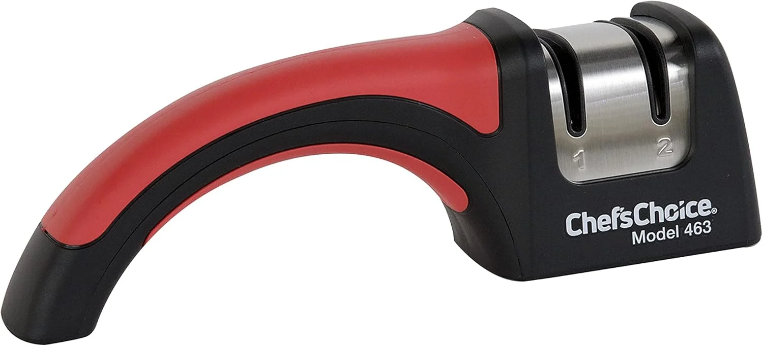 تیزکن مدل Chef's Choice 463 Pronto Hone برای چاقوهای دندانه‌دار و صاف 15 درجه، دارای سنگ‌های الماس، تیز کردن سریع، 2 مرحله‌ای، مشکی