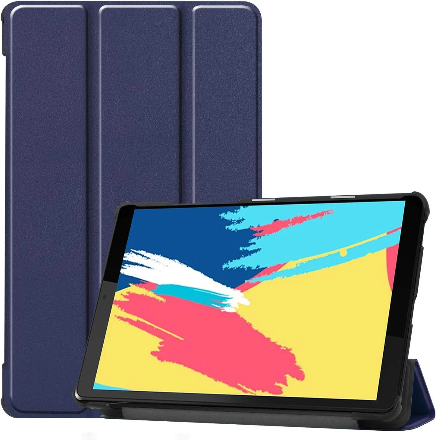 کیف تبلت SKEIDO مناسب برای تبلت لنوو TAB M8 FHD TB-8705F TB-8705N و Lenovo Tab M8 B-8505F TB-8505X TB-8505I، کاور چرمی هوشمند تاشو - آبی
