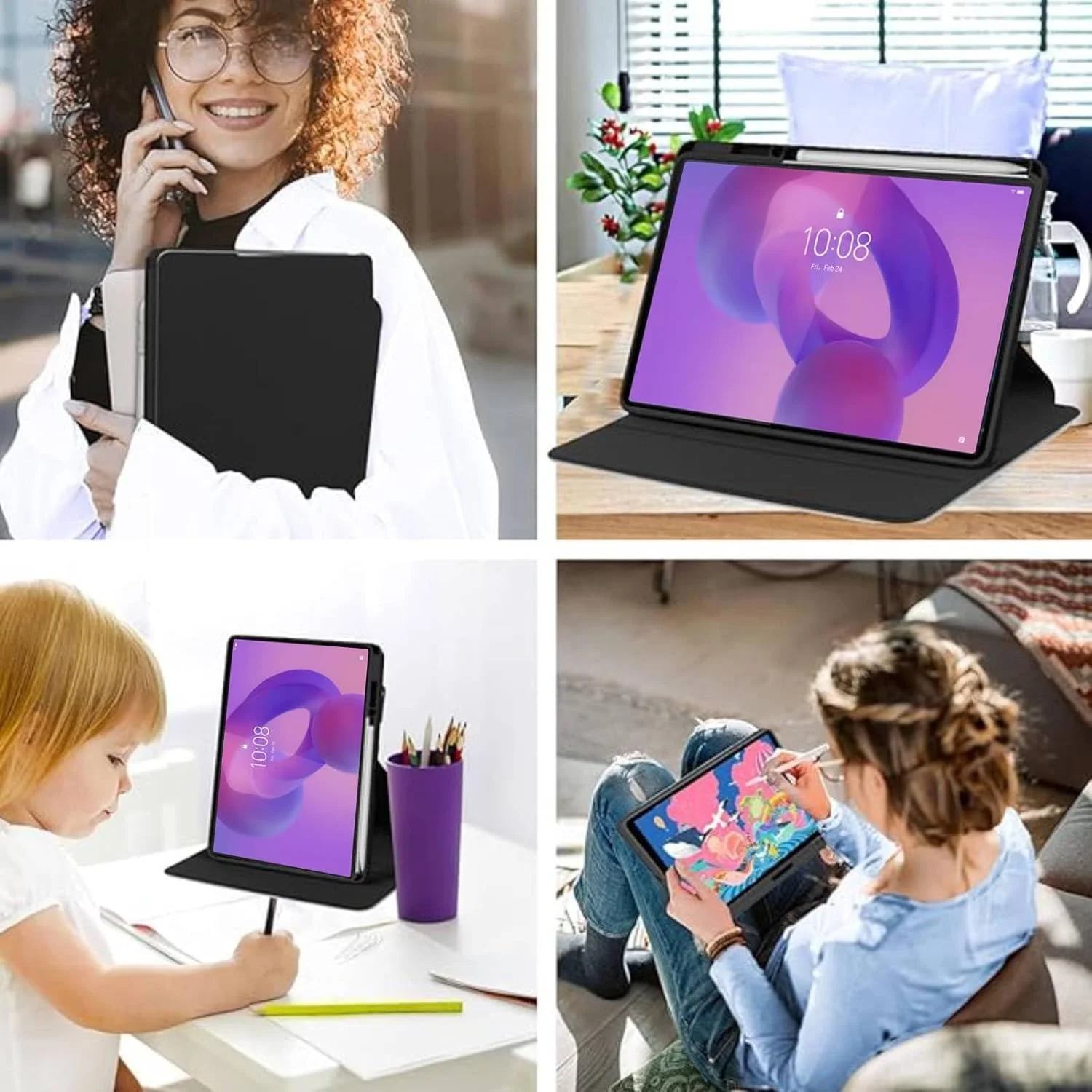 کاور ترکیبی Vurtboly سازگار با تبلت Lenovo Idea Tab Pro/P12 12.7 اینچ (مدل 2025)، کاور محافظ چند زاویه ای PC سخت با پنل اکریلیک شفاف و جای قلم برای Lenovo Idea Tab Pro/P12 12.7 اینچی کاور ترکیبی Vurtboly سازگار با تبلت Lenovo Idea Tab Pro/P12 12.7 اینچ (مدل 2025)، کاور محافظ چند زاویه ای PC سخت با پنل اکریلیک شفاف و جای قلم برای Lenovo Idea Tab Pro/P12 12.7 اینچی