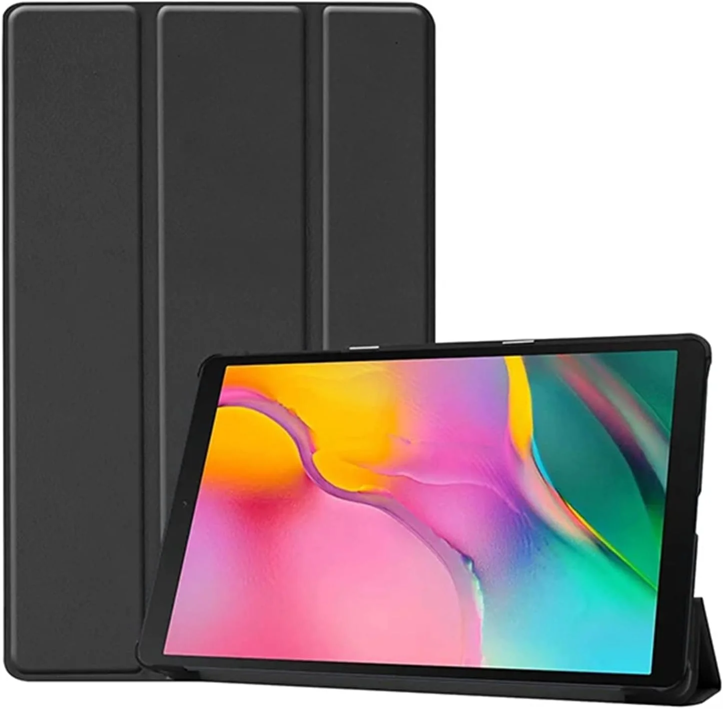 کیف چرمی فوق العاده نازک SKEIDO با قابلیت مغناطیسی برای تبلت سامسونگ گلکسی تب A T510 T515 10.1 اینچ (2019) مدل Funda Capa Cover (مشکی)