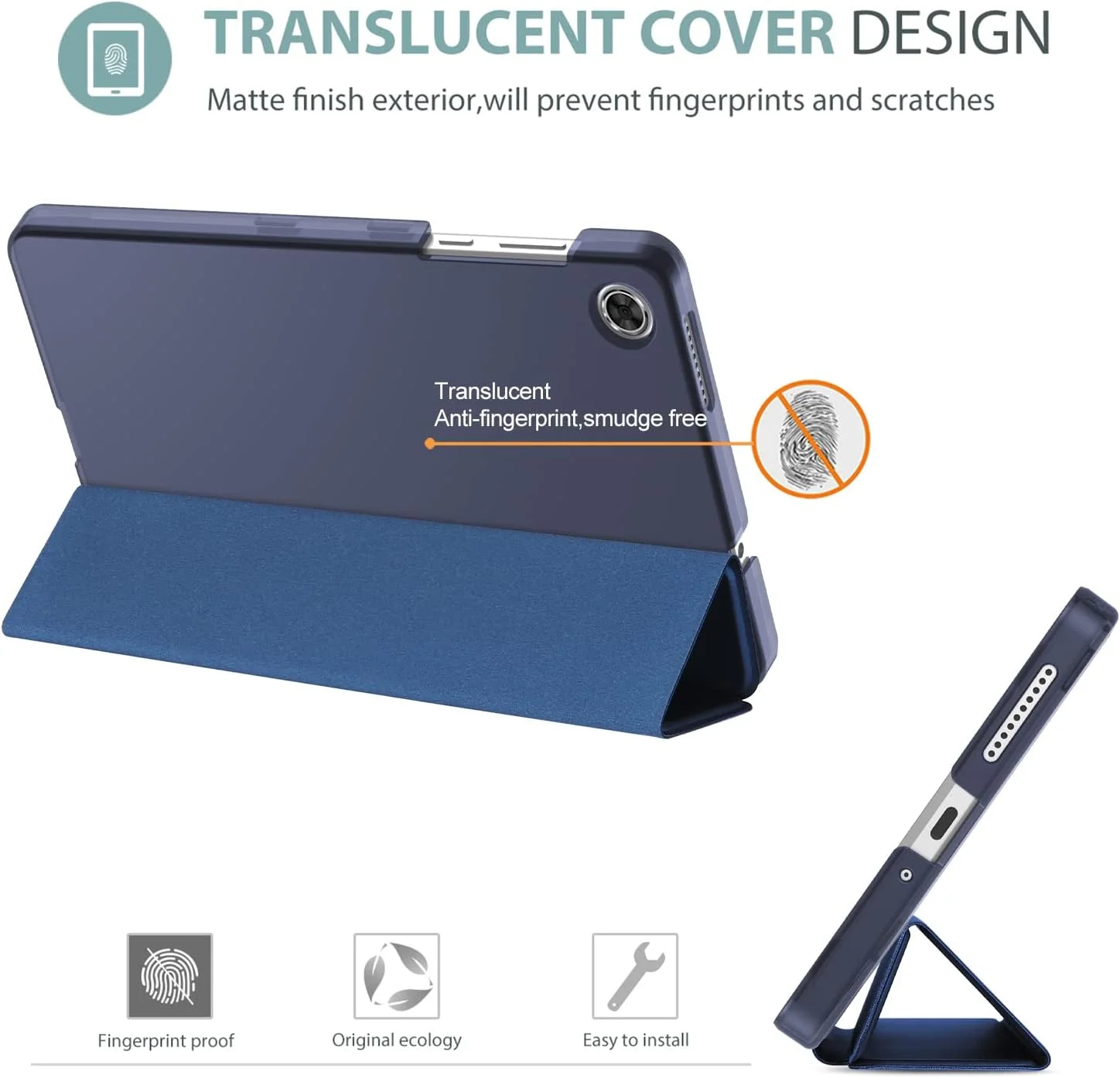 پروکیس برای تبلت لنوو تب M8 نسل 4 اینچ 8 مدل TB-300FU/TB-300XU، کاور محافظ باریک با قابلیت استند و پشت سخت برای تبلت لنوو تب M8 8 اینچی نسخه 2023 - سرمه ای پروکیس برای تبلت لنوو تب M8 نسل 4 اینچ 8 مدل TB-300FU/TB-300XU، کاور محافظ باریک با قابلیت استند و پشت سخت برای تبلت لنوو تب M8 8 اینچی نسخه 2023 - سرمه ای