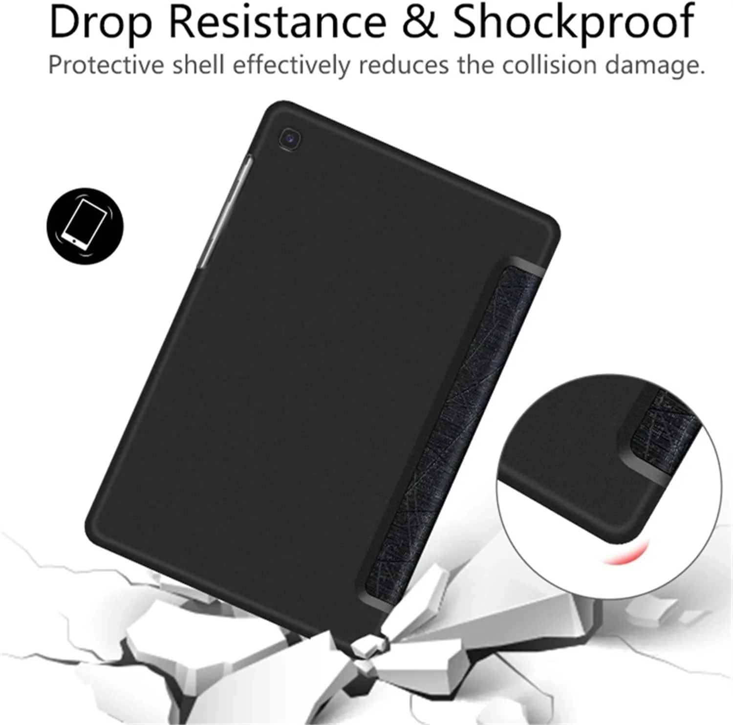 کیف چرمی فوق العاده نازک SKEIDO با قابلیت مغناطیسی برای تبلت سامسونگ گلکسی تب A T510 T515 10.1 اینچ (2019) مدل Funda Capa Cover (مشکی) کیف چرمی فوق العاده نازک SKEIDO با قابلیت مغناطیسی برای تبلت سامسونگ گلکسی تب A T510 T515 10.1 اینچ (2019) مدل Funda Capa Cover (مشکی)