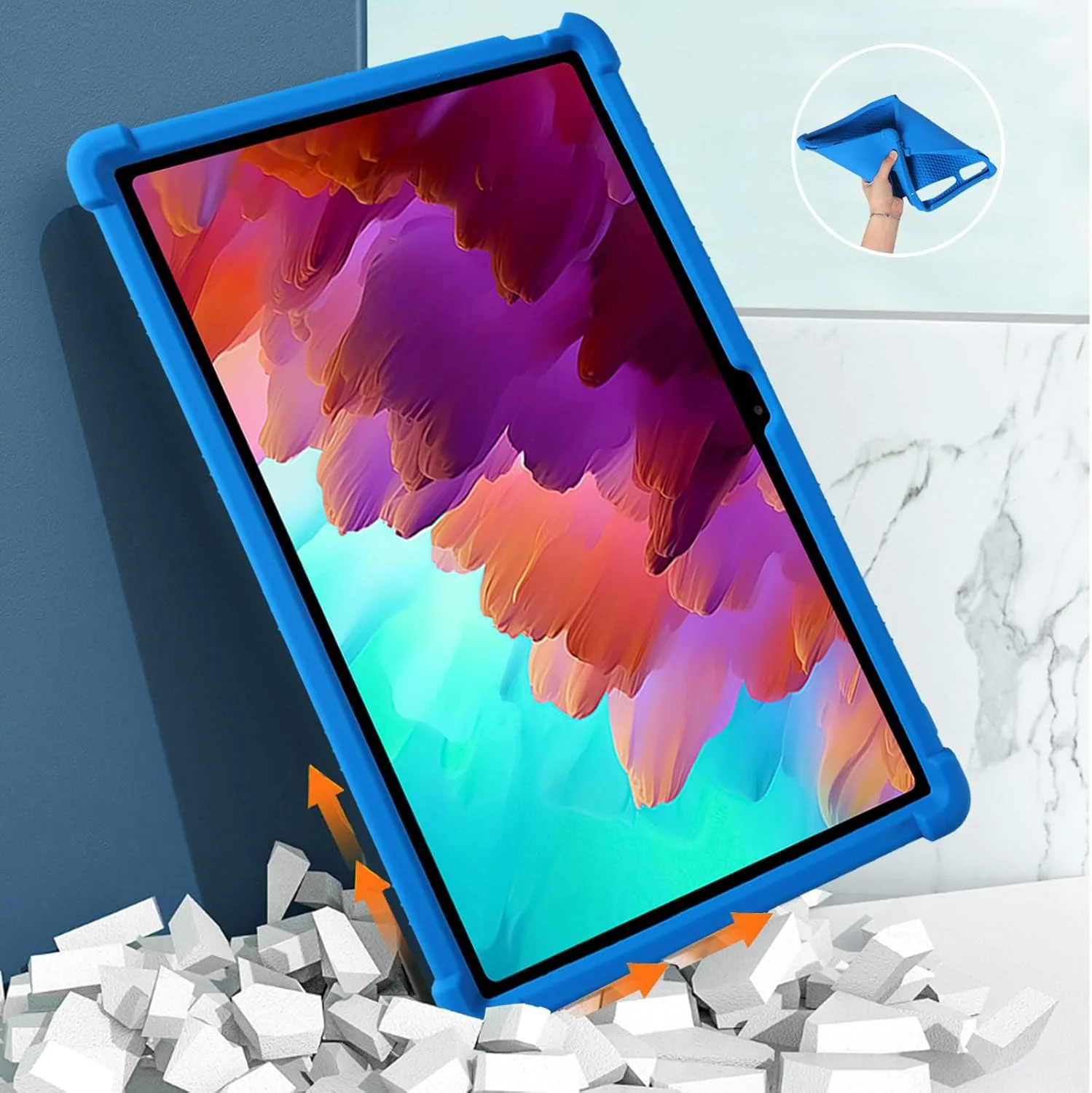 کاور تبلت XLTTONG برای لنوو تب P12 سایز 12.7 اینچ، کاور سیلیکونی تبلت با هولدر PC، ضد ضربه برای لنوو تب P12 مدل 2023 TB-370FU (آبی) کاور تبلت XLTTONG برای لنوو تب P12 سایز 12.7 اینچ، کاور سیلیکونی تبلت با هولدر PC، ضد ضربه برای لنوو تب P12 مدل 2023 TB-370FU (آبی)