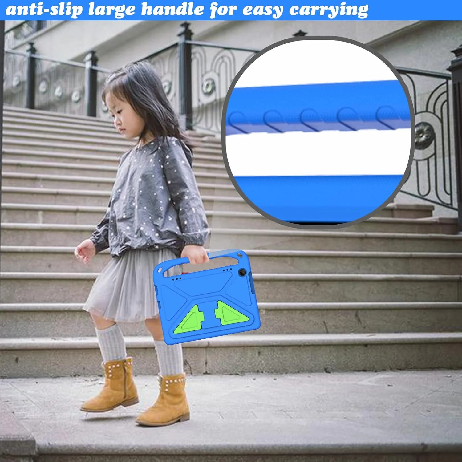 کیف کودکانه GOZOPO برای تبلت لنوو تب M10 نسل 3، با دسته و پایه ضد ضربه [فقط مناسب برای M10 نسل 3 10.1 اینچی TB-328FU/TB-328XU]