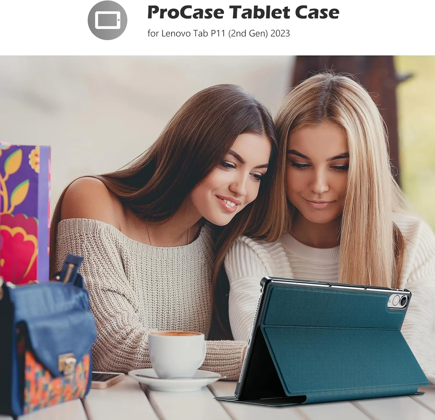 پروکیس برای تبلت لنوو تب P11 نسل 2 با صفحه نمایش 11.5 اینچ (TB350FU / TB350XU) مدل 2023، کیف محافظ باریک و سبک وزن با قابلیت استند و روکش هوشمند - آبی فیروزه ای پروکیس برای تبلت لنوو تب P11 نسل 2 با صفحه نمایش 11.5 اینچ (TB350FU / TB350XU) مدل 2023، کیف محافظ باریک و سبک وزن با قابلیت استند و روکش هوشمند - آبی فیروزه ای