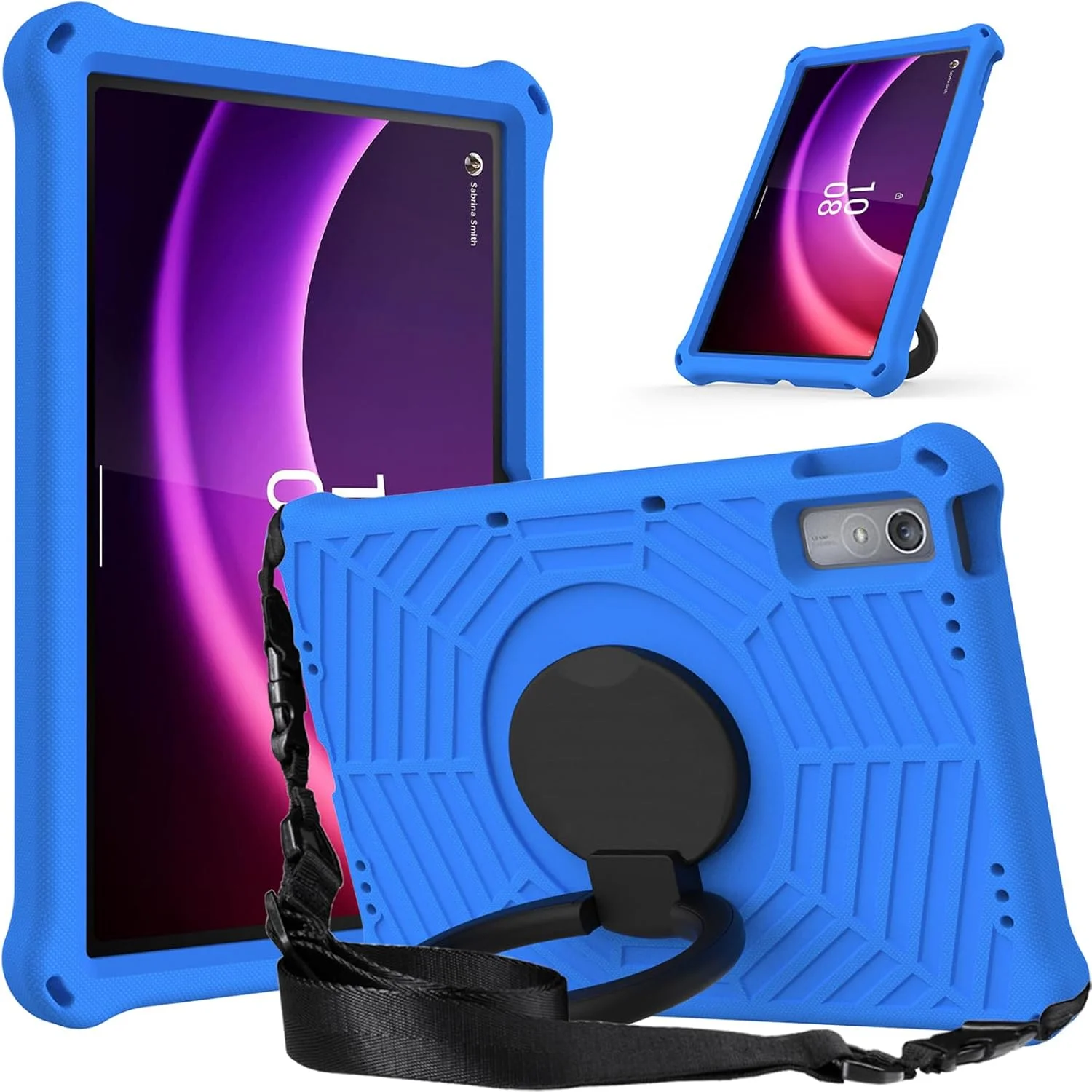 GOZOPO Case for Lenovo Tab P11 (2nd Gen) 11.5 Inch TB-350FU/TB-350XC, 360° Rotating Stand Handle Shoulder Strap Rugged Case for Lenovo Tab P11 2nd Gen Tablet 11.5 Inch (Blue)
