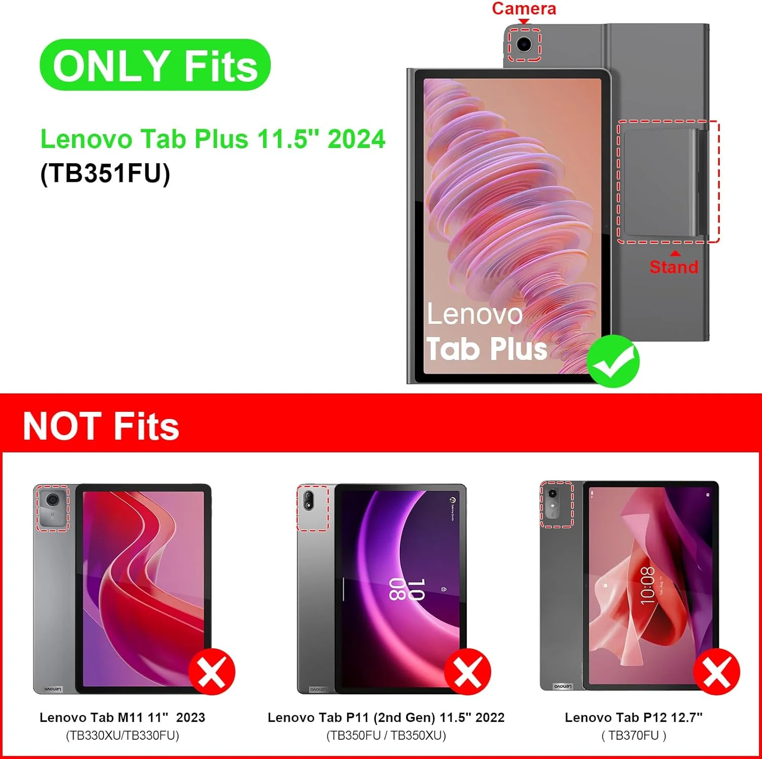 کاور محافظ نرم و شفاف Fintie برای تبلت لنوو تب پلاس (TB351FU) 11.5 اینچ 2024، ضد ضربه و ضد خش کاور محافظ نرم و شفاف Fintie برای تبلت لنوو تب پلاس (TB351FU) 11.5 اینچ 2024، ضد ضربه و ضد خش