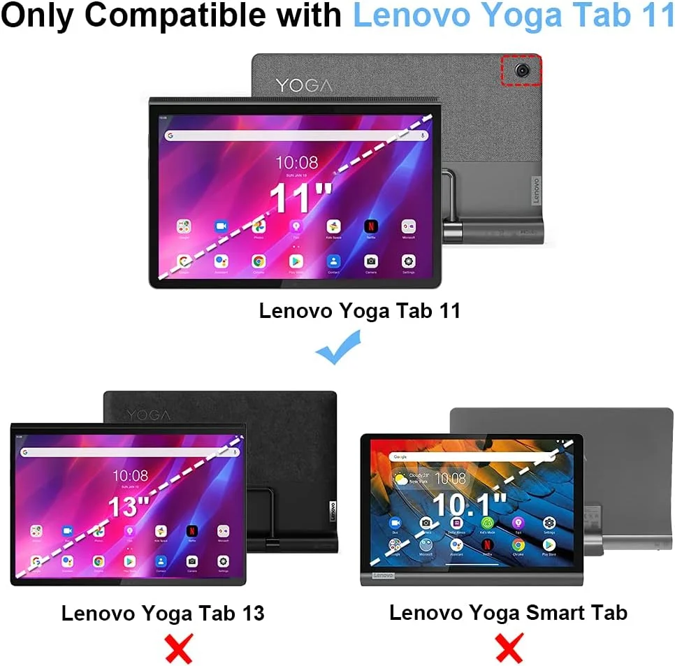 کیف محافظ ترکیبی Fintie برای تبلت Lenovo Yoga Tab 11 - کاور ضد ضربه با پشت سخت شفاف برای تبلت Lenovo Yoga Tab 11 11 اینچی مدل 2021، مشکی کیف محافظ ترکیبی Fintie برای تبلت Lenovo Yoga Tab 11 - کاور ضد ضربه با پشت سخت شفاف برای تبلت Lenovo Yoga Tab 11 11 اینچی مدل 2021، مشکی