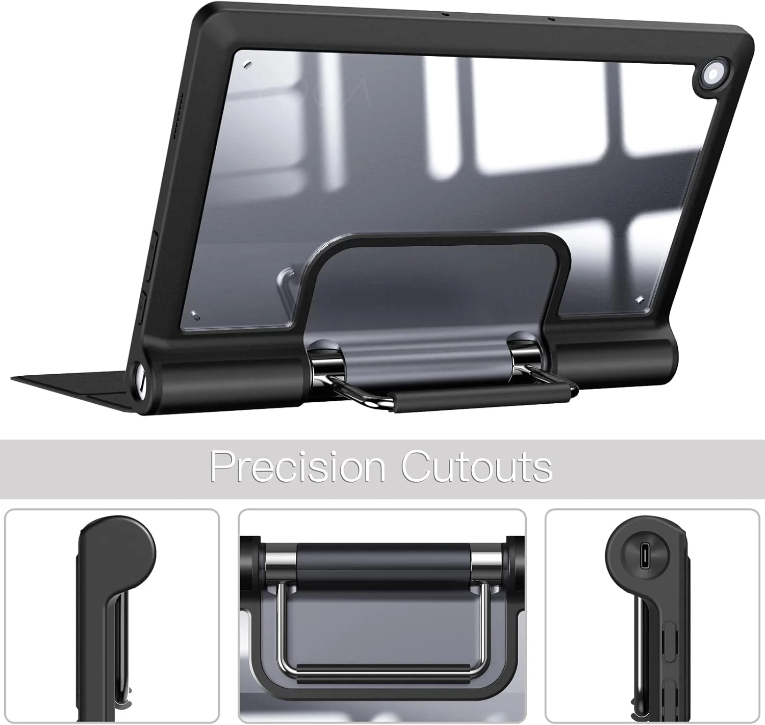 کیف محافظ ترکیبی Fintie برای تبلت Lenovo Yoga Tab 11 - کاور ضد ضربه با پشت سخت شفاف برای تبلت Lenovo Yoga Tab 11 11 اینچی مدل 2021، مشکی کیف محافظ ترکیبی Fintie برای تبلت Lenovo Yoga Tab 11 - کاور ضد ضربه با پشت سخت شفاف برای تبلت Lenovo Yoga Tab 11 11 اینچی مدل 2021، مشکی
