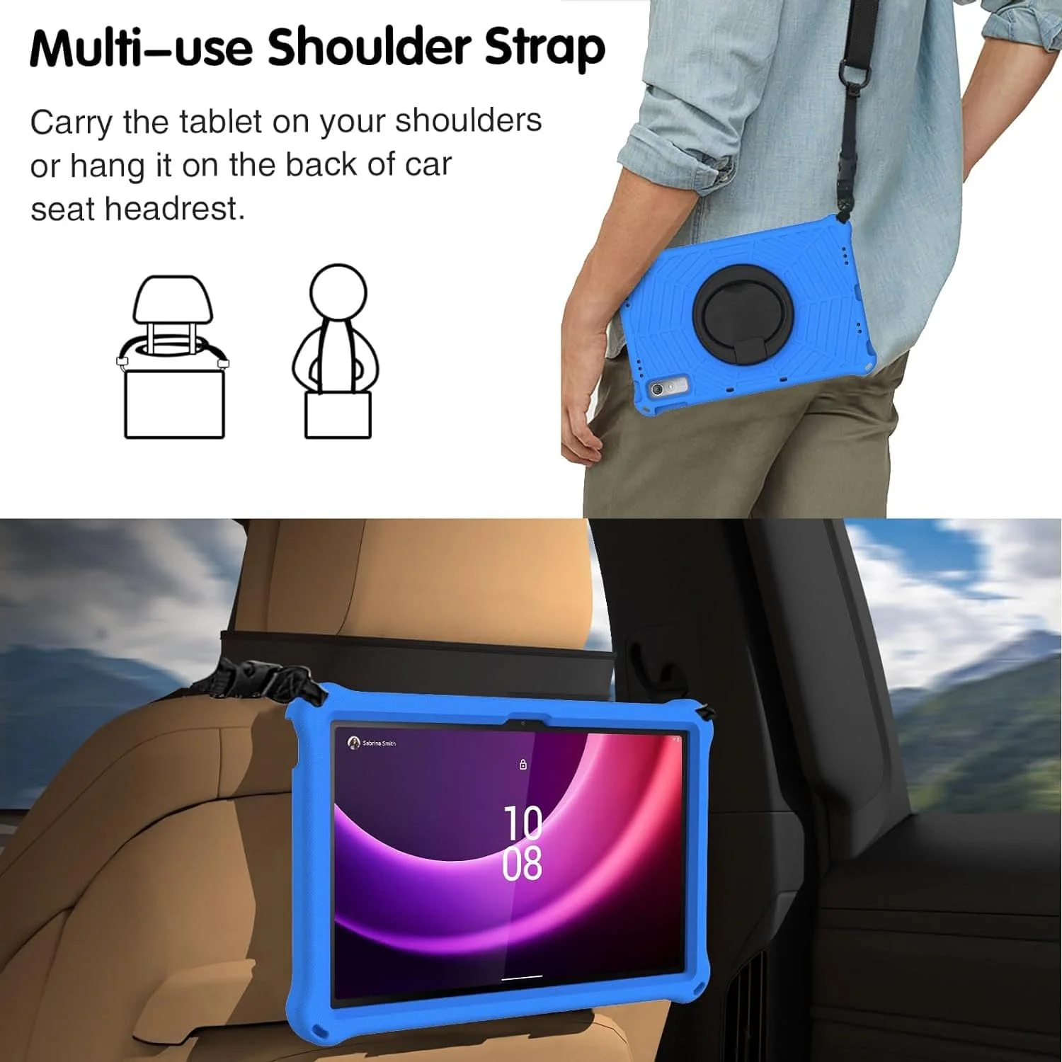 GOZOPO Case for Lenovo Tab P11 (2nd Gen) 11.5 Inch TB-350FU/TB-350XC, 360° Rotating Stand Handle Shoulder Strap Rugged Case for Lenovo Tab P11 2nd Gen Tablet 11.5 Inch (Blue) GOZOPO Case for Lenovo Tab P11 (2nd Gen) 11.5 Inch TB-350FU/TB-350XC, 360° Rotating Stand Handle Shoulder Strap Rugged Case for Lenovo Tab P11 2nd Gen Tablet 11.5 Inch (Blue)