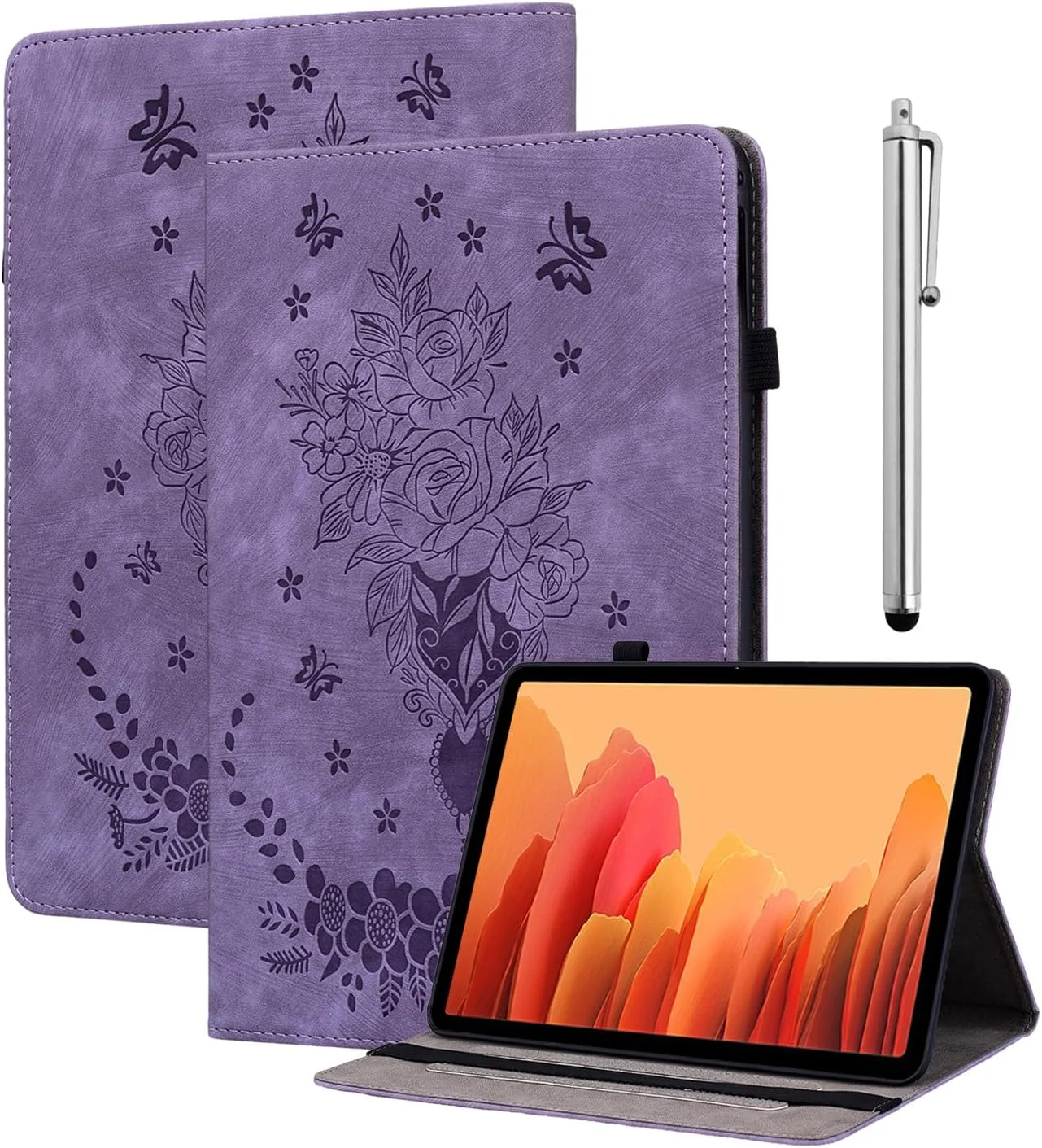KEDBBAO Case for Lenovo Tab M11 (TB330FU/TB330XU) 11 Inch 2024, Multi-Angle Folio Flip PU Leather Protective Case with Pen Holder and Stand Function for Lenovo Tab M11 Case, Purple