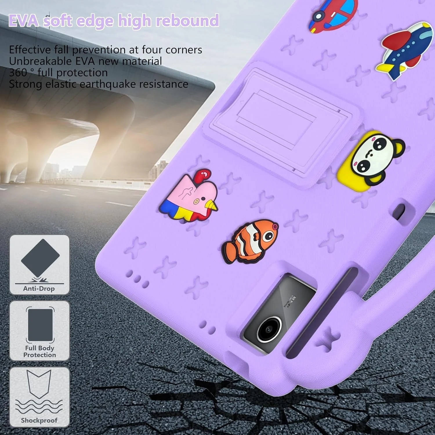 Gruattreay Case Compatible with Lenovo Tab M11 11 inch Tablet 2024 (TB330FU), Kids EVA Shockproof Cover for Lenovo Tablet M11 Case, with Stand Handle (Purple) Gruattreay Case Compatible with Lenovo Tab M11 11 inch Tablet 2024 (TB330FU), Kids EVA Shockproof Cover for Lenovo Tablet M11 Case, with Stand Handle (Purple)