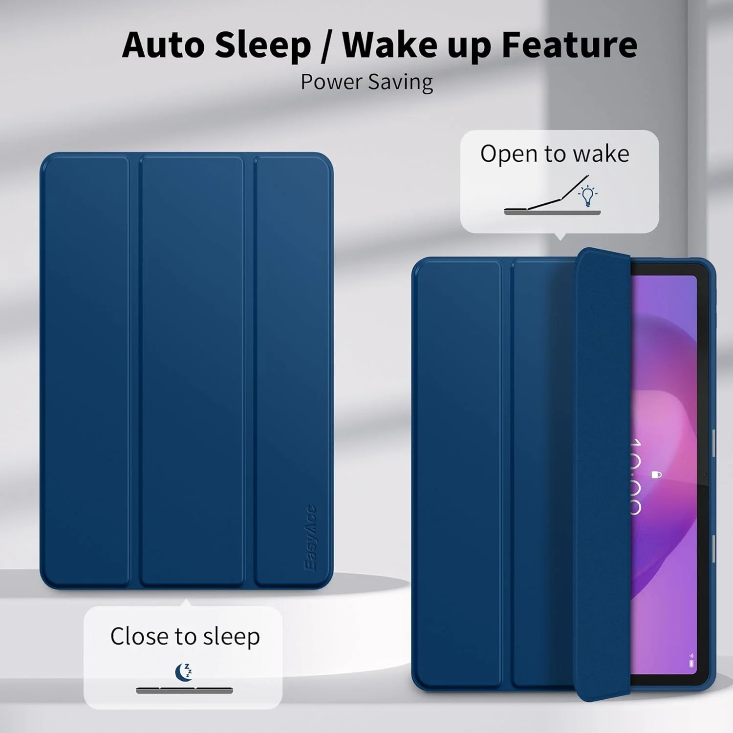 EasyAcc Case for Idea Tab 2025 11 inch with Pencil Holder (TB-336ZU TB-336FU) Slim Protective Case with Stand PU Leather Tablet, Sea Blue EasyAcc Case for Idea Tab 2025 11 inch with Pencil Holder (TB-336ZU TB-336FU) Slim Protective Case with Stand PU Leather Tablet, Sea Blue