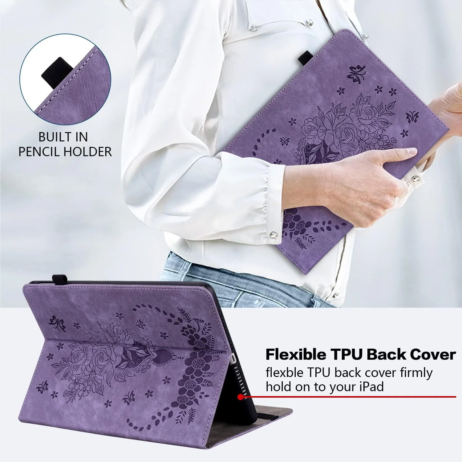 KEDBBAO Case for Lenovo Tab M11 (TB330FU/TB330XU) 11 Inch 2024, Multi-Angle Folio Flip PU Leather Protective Case with Pen Holder and Stand Function for Lenovo Tab M11 Case, Purple KEDBBAO Case for Lenovo Tab M11 (TB330FU/TB330XU) 11 Inch 2024, Multi-Angle Folio Flip PU Leather Protective Case with Pen Holder and Stand Function for Lenovo Tab M11 Case, Purple