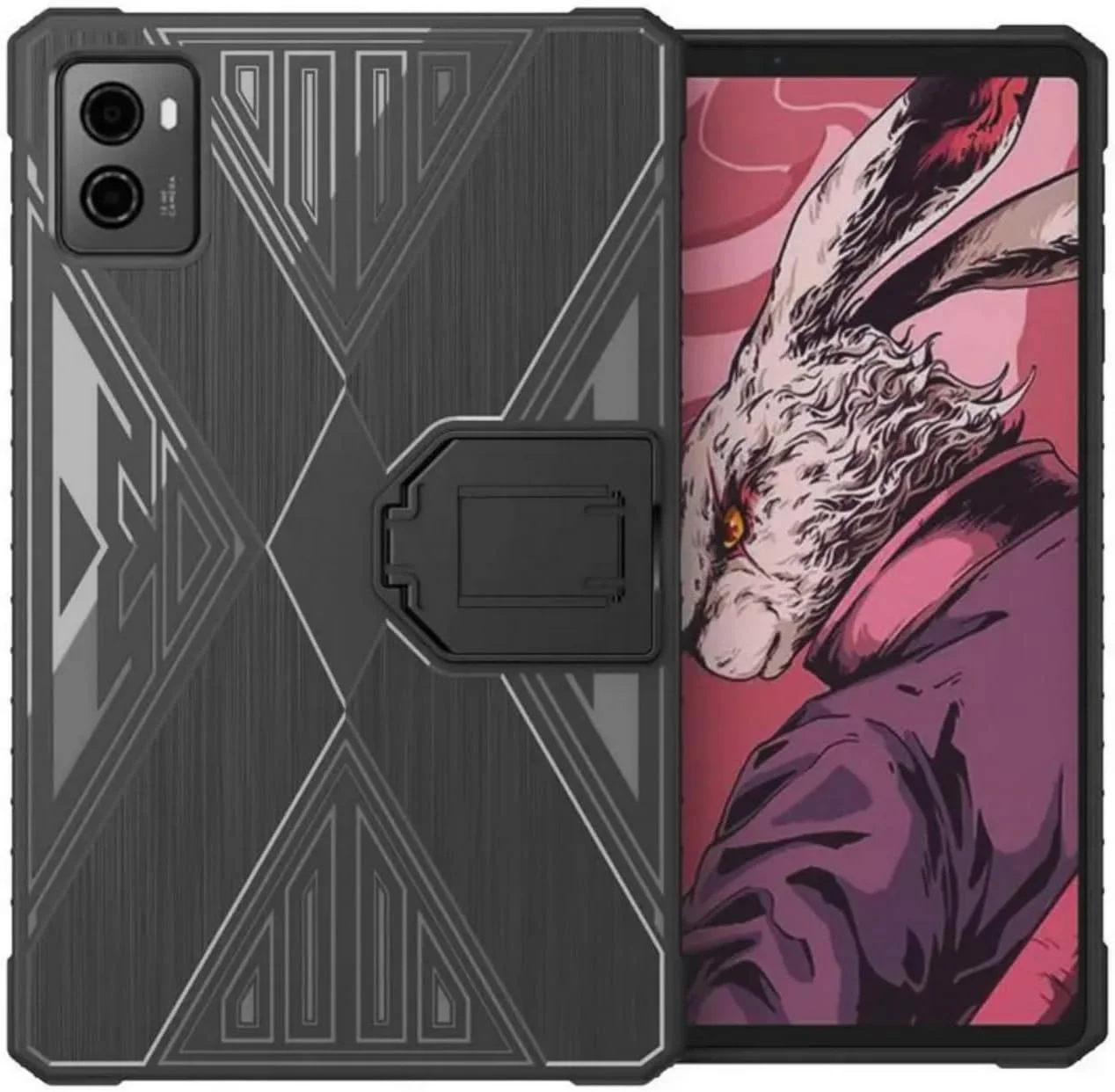 SKEIDO 8.8inch TPU Protective Shell Shockproof Back Cover for Lenovo Legion Y700 2023 Tablet Case Kickstand Design 2nd Gen TB-320FC (Grey)