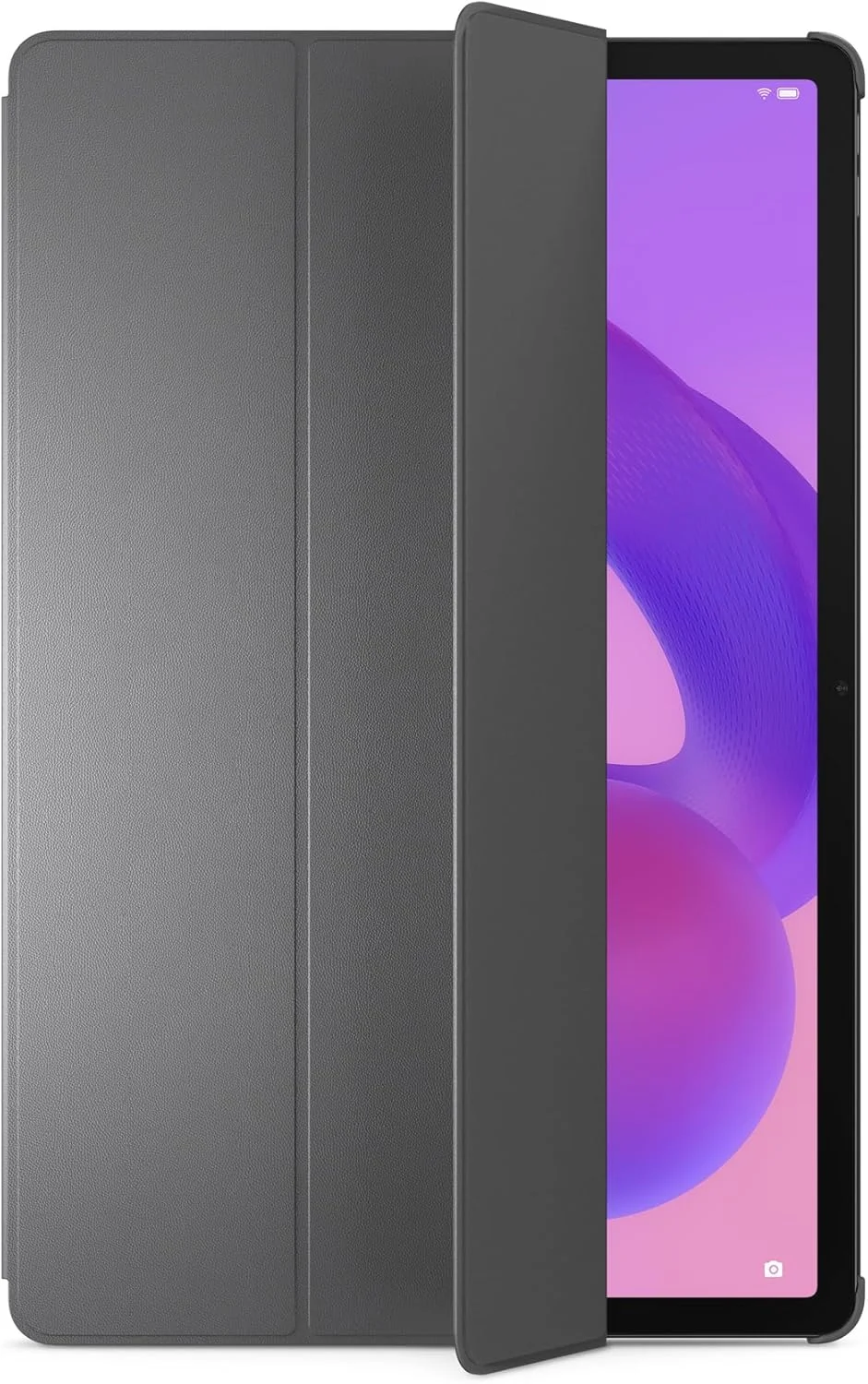 کیف محافظ تبلت لنوو Idea Tab Pro (محافظت در برابر ضربه، چرم پلی یورتان، گرفتن آسان، عملکرد خواب/بیدار، اتصال مغناطیسی برای قلم) - خاکستری