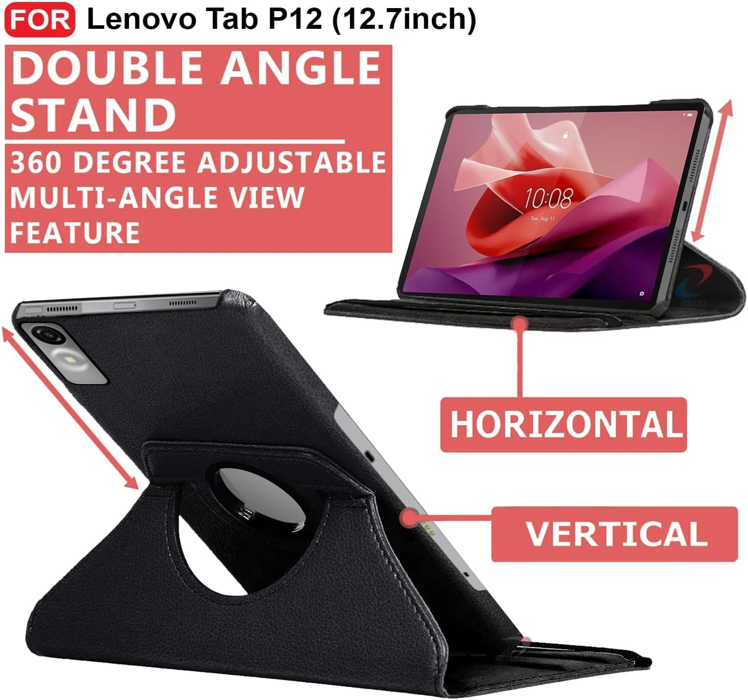 کیف چرمی محافظ چرخشی 360 درجه World biz مناسب برای تبلت لنوو تب P12 مدل 2023 با صفحه نمایش 12.7 اینچی TB370FU، با قابلیت بیدار شدن/به خواب رفتن خودکار کیف چرمی محافظ چرخشی 360 درجه World biz مناسب برای تبلت لنوو تب P12 مدل 2023 با صفحه نمایش 12.7 اینچی TB370FU، با قابلیت بیدار شدن/به خواب رفتن خودکار