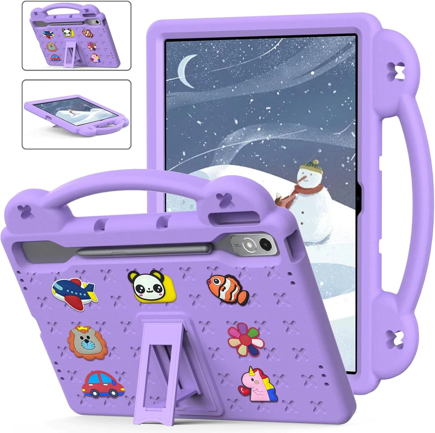 کیف Billionn Kids سازگار با تبلت Lenovo Tab P12 12.7 اینچی 2023، کاور محافظ ضد ضربه EVA با قابلیت DIY همراه با جای قلم/بند شانه/پایه دسته، بنفش کیف Billionn Kids سازگار با تبلت Lenovo Tab P12 12.7 اینچی 2023، کاور محافظ ضد ضربه EVA با قابلیت DIY همراه با جای قلم/بند شانه/پایه دسته، بنفش