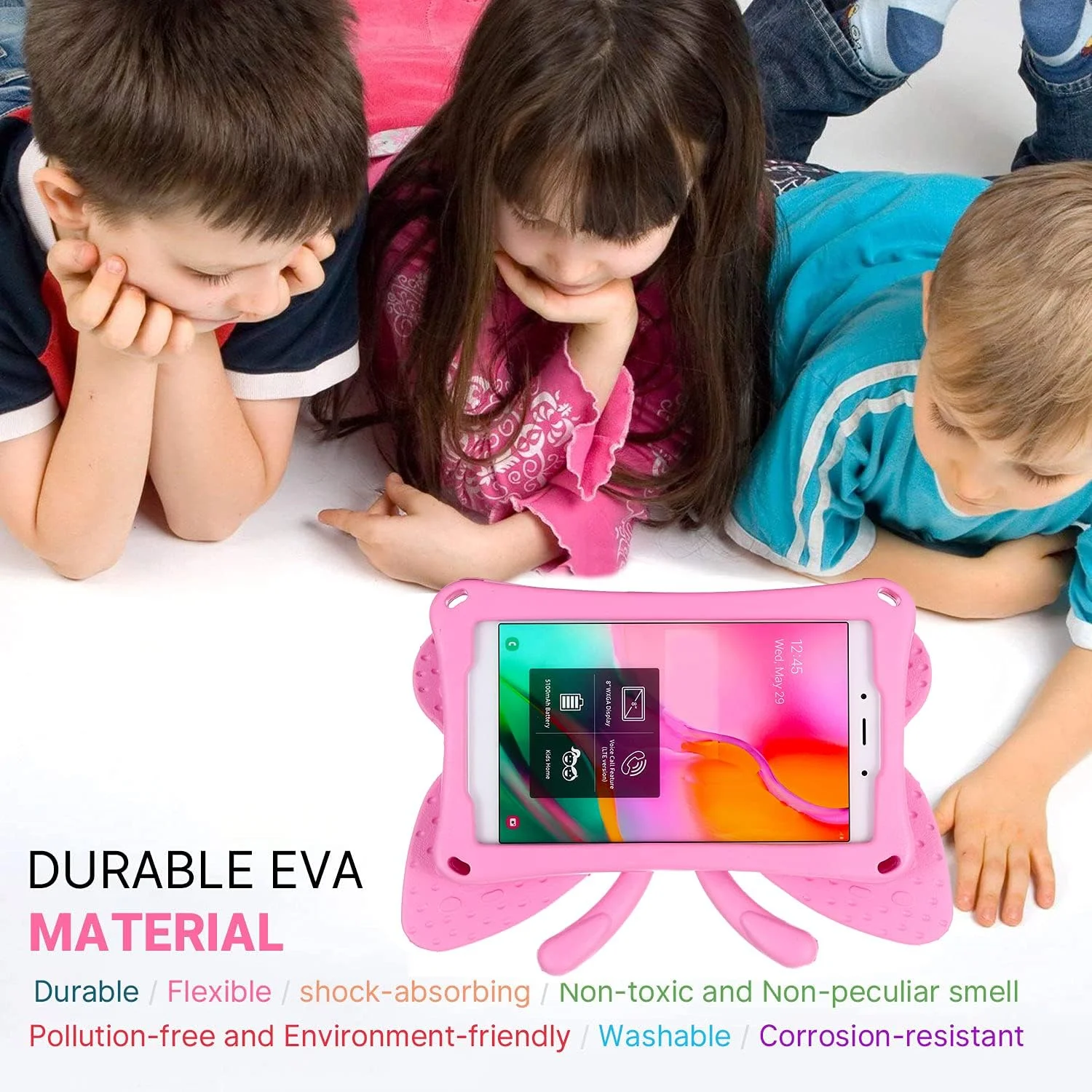 کیف تبلت لنوو تب M9 مدل 2023 طرح پروانه زیبا مناسب کودکان، کیف محافظ کامل فوم EVA مقاوم با پایه و جای مداد، ضد ضربه و بادوام (صورتی) کیف تبلت لنوو تب M9 مدل 2023 طرح پروانه زیبا مناسب کودکان، کیف محافظ کامل فوم EVA مقاوم با پایه و جای مداد، ضد ضربه و بادوام (صورتی)