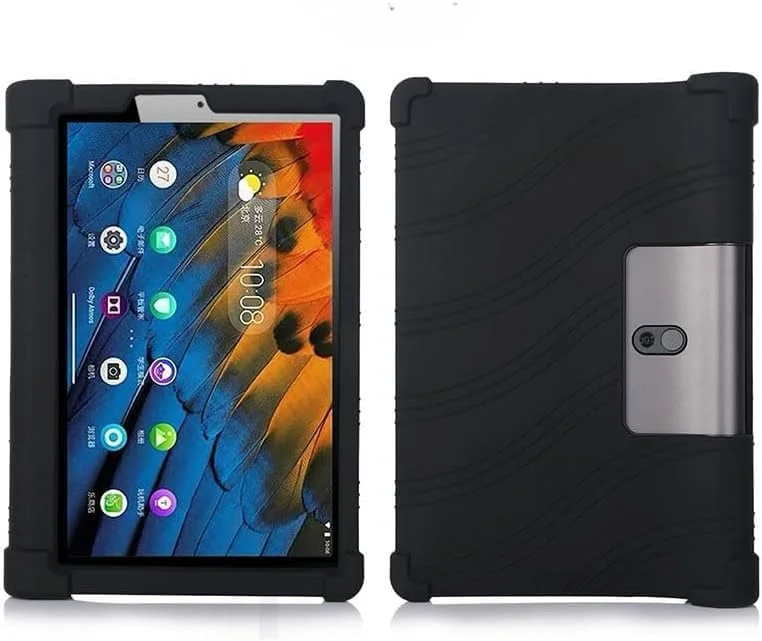 HUIDETAI Soft Case for Lenovo Yoga Tab 5 YT-X705F YT-X705X YT-X705I 2019,Silicone Flexible Shockproof Full Body Protective Cover for Lenovo Yoga Smart Tab 10.1 inch (black)
