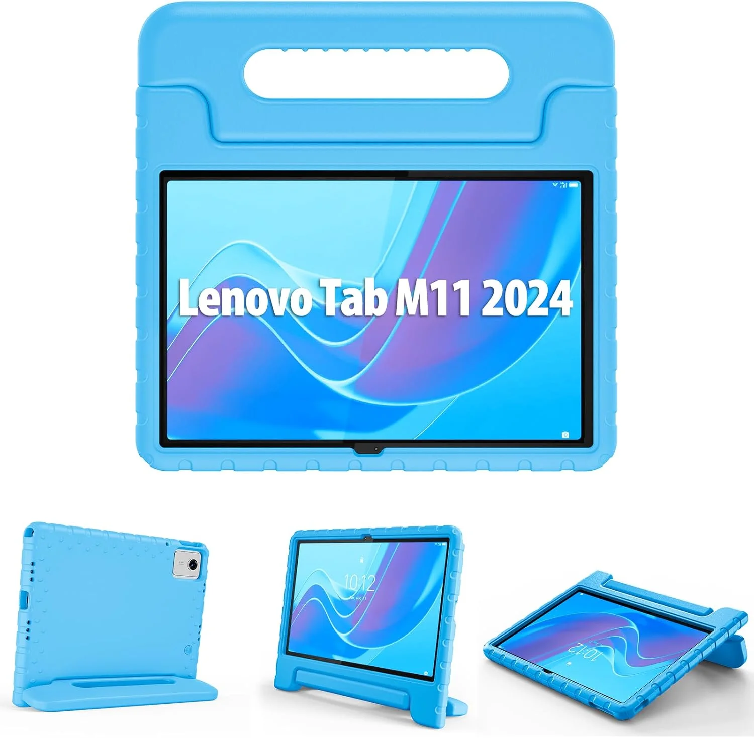 کیف محافظ کودکانه پروکیس برای تبلت لنوو تب M11 2024 TB330FU، کیف سبک وزن و ضد ضربه مناسب کودکان با دسته تاشو تبدیل شونده - آبی