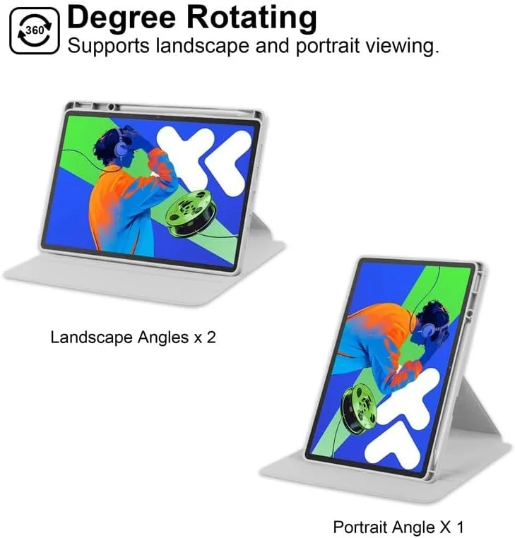 کیف چرمی تبلت Gruattreay مناسب برای تبلت لنوو Idea Tab Pro 12.7 اینچ (2025) مدل TB373FU TB375FC با قابلیت خواب/بیدار شدن خودکار، پایه چرخان 360 درجه و پوشش پشتی اکریلیک شفاف به همراه جای قلم (خاکستری) کیف چرمی تبلت Gruattreay مناسب برای تبلت لنوو Idea Tab Pro 12.7 اینچ (2025) مدل TB373FU TB375FC با قابلیت خواب/بیدار شدن خودکار، پایه چرخان 360 درجه و پوشش پشتی اکریلیک شفاف به همراه جای قلم (خاکستری)