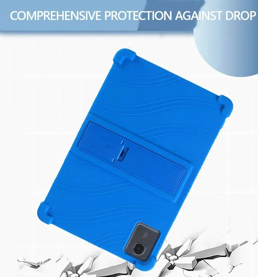 کاور تبلت گرواتری مناسب برای تبلت لنوو Idea Tab 11 اینچ 2025 (TB336ZU/TB336FU) [مناسب کودکان] کاور سیلیکونی نرم با گوشه‌های ضخیم و مقاوم در برابر ضربه به همراه استند چند زاویه‌ای (بنفش)