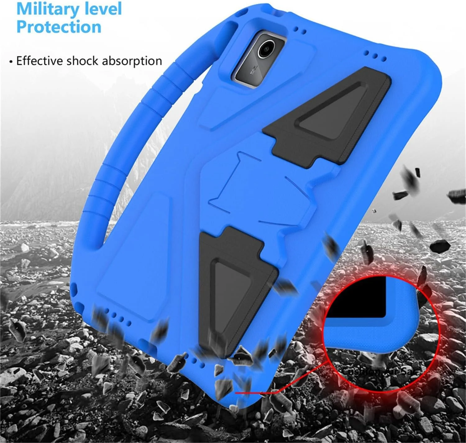 کیف محافظ کودکانه HYAEcase برای تبلت Lenovo Tab M11 2024 با پایه تاشو و دسته حمل، سبک و مقاوم در برابر ضربه (آبی) کیف محافظ کودکانه HYAEcase برای تبلت Lenovo Tab M11 2024 با پایه تاشو و دسته حمل، سبک و مقاوم در برابر ضربه (آبی)