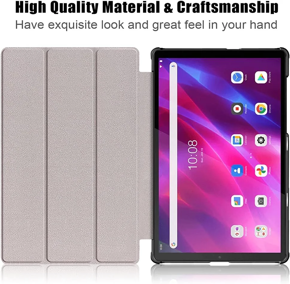 کیف تبلت Gylint برای Lenovo Tab K10 2021، کیف تاشو چرمی PU فوق العاده نازک با قابلیت استند برای Lenovo Tab K10 2021 TB-X6C6 / M10 Plus (نسل دوم) TB-X606F TB-X606X تبلت 10.3 اینچی، طلایی رز کیف تبلت Gylint برای Lenovo Tab K10 2021، کیف تاشو چرمی PU فوق العاده نازک با قابلیت استند برای Lenovo Tab K10 2021 TB-X6C6 / M10 Plus (نسل دوم) TB-X606F TB-X606X تبلت 10.3 اینچی، طلایی رز