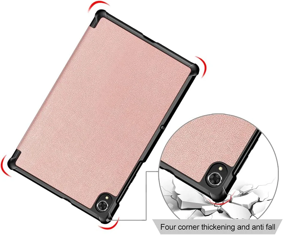 کیف تبلت Gylint برای Lenovo Tab K10 2021، کیف تاشو چرمی PU فوق العاده نازک با قابلیت استند برای Lenovo Tab K10 2021 TB-X6C6 / M10 Plus (نسل دوم) TB-X606F TB-X606X تبلت 10.3 اینچی، طلایی رز کیف تبلت Gylint برای Lenovo Tab K10 2021، کیف تاشو چرمی PU فوق العاده نازک با قابلیت استند برای Lenovo Tab K10 2021 TB-X6C6 / M10 Plus (نسل دوم) TB-X606F TB-X606X تبلت 10.3 اینچی، طلایی رز
