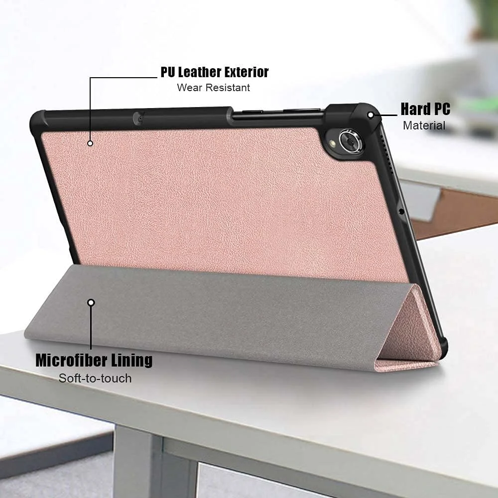کیف تبلت Gylint برای Lenovo Tab K10 2021، کیف تاشو چرمی PU فوق العاده نازک با قابلیت استند برای Lenovo Tab K10 2021 TB-X6C6 / M10 Plus (نسل دوم) TB-X606F TB-X606X تبلت 10.3 اینچی، طلایی رز کیف تبلت Gylint برای Lenovo Tab K10 2021، کیف تاشو چرمی PU فوق العاده نازک با قابلیت استند برای Lenovo Tab K10 2021 TB-X6C6 / M10 Plus (نسل دوم) TB-X606F TB-X606X تبلت 10.3 اینچی، طلایی رز