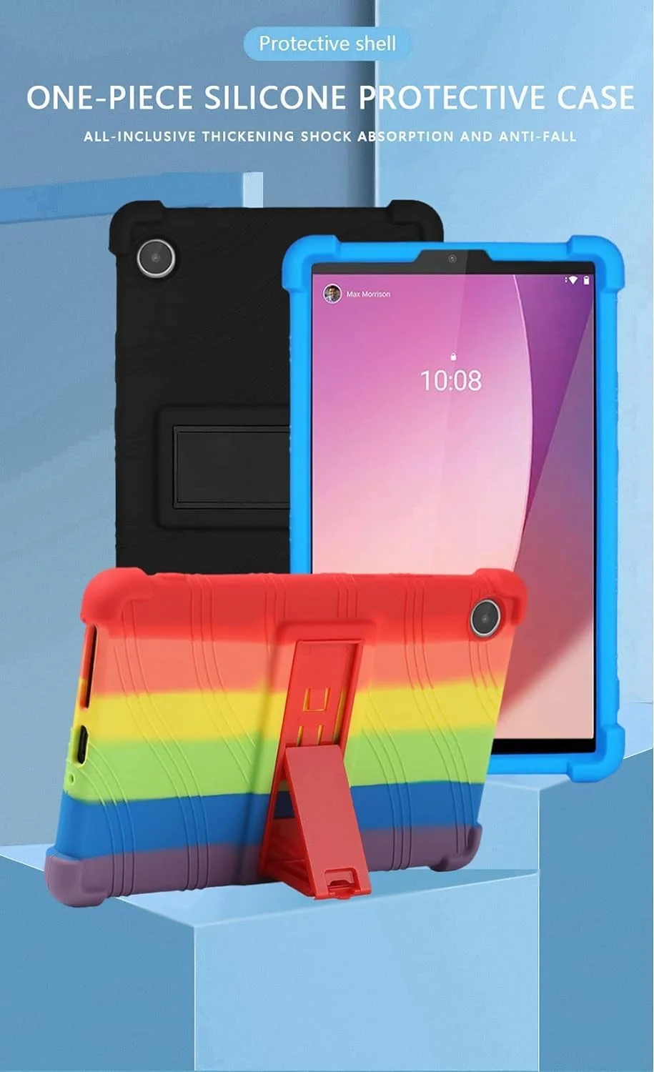 قاب نرم HUIDETAI برای تبلت Lenovo Tab M10 نسل 3 با صفحه نمایش 10.1 اینچ، روکش لاستیکی سیلیکونی ضد ضربه برای تبلت Lenovo Tab M10 نسل 3 مدل TB-328FU TB-328XU با صفحه نمایش 10.1 اینچ (صورتی) قاب نرم HUIDETAI برای تبلت Lenovo Tab M10 نسل 3 با صفحه نمایش 10.1 اینچ، روکش لاستیکی سیلیکونی ضد ضربه برای تبلت Lenovo Tab M10 نسل 3 مدل TB-328FU TB-328XU با صفحه نمایش 10.1 اینچ (صورتی)