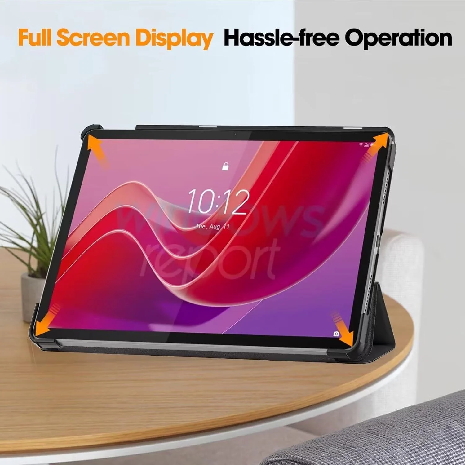 کیف UOEPOWA برای تبلت 11 اینچی Lenovo Tab M11 2024 با جای قلم، کیف هوشمند فوق العاده نازک و سبک - مشکی کیف UOEPOWA برای تبلت 11 اینچی Lenovo Tab M11 2024 با جای قلم، کیف هوشمند فوق العاده نازک و سبک - مشکی