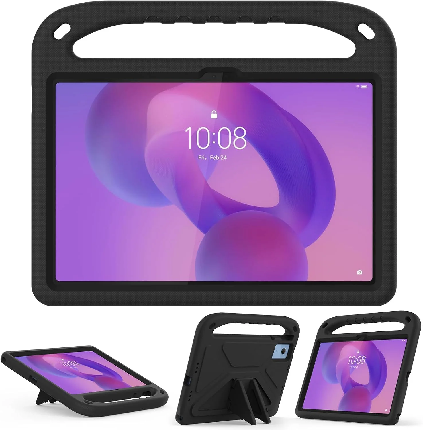 کاور ضد ضربه Gruattreay سازگار با تبلت 11 اینچی Lenovo Idea Tab مدل 2025، کاور محافظ سبک وزن EVA مناسب کودکان، ضد ضربه با دسته و پایه نامرئی (مشکی) کاور ضد ضربه Gruattreay سازگار با تبلت 11 اینچی Lenovo Idea Tab مدل 2025، کاور محافظ سبک وزن EVA مناسب کودکان، ضد ضربه با دسته و پایه نامرئی (مشکی)