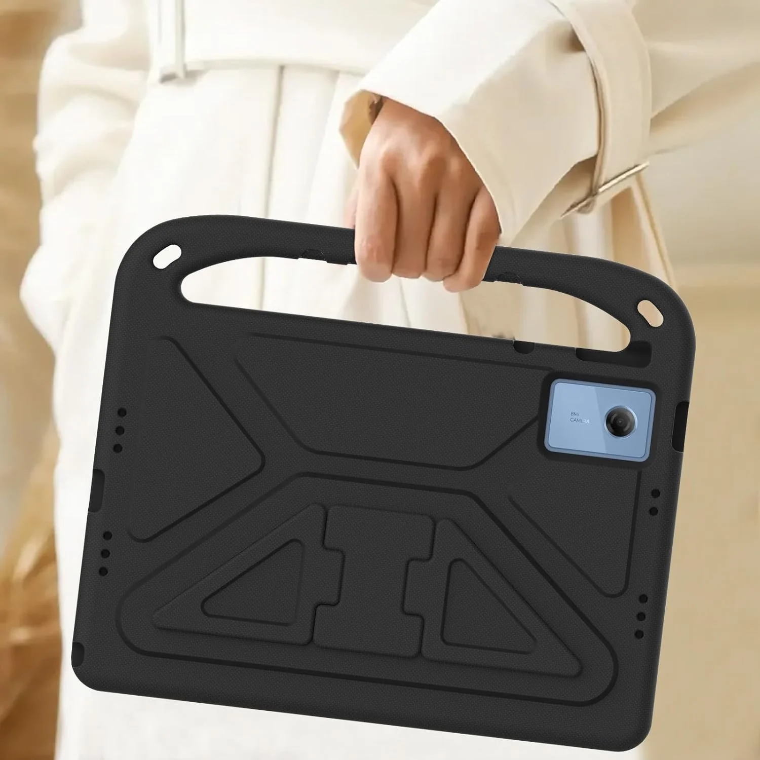 کاور ضد ضربه Gruattreay سازگار با تبلت 11 اینچی Lenovo Idea Tab مدل 2025، کاور محافظ سبک وزن EVA مناسب کودکان، ضد ضربه با دسته و پایه نامرئی (مشکی) کاور ضد ضربه Gruattreay سازگار با تبلت 11 اینچی Lenovo Idea Tab مدل 2025، کاور محافظ سبک وزن EVA مناسب کودکان، ضد ضربه با دسته و پایه نامرئی (مشکی)