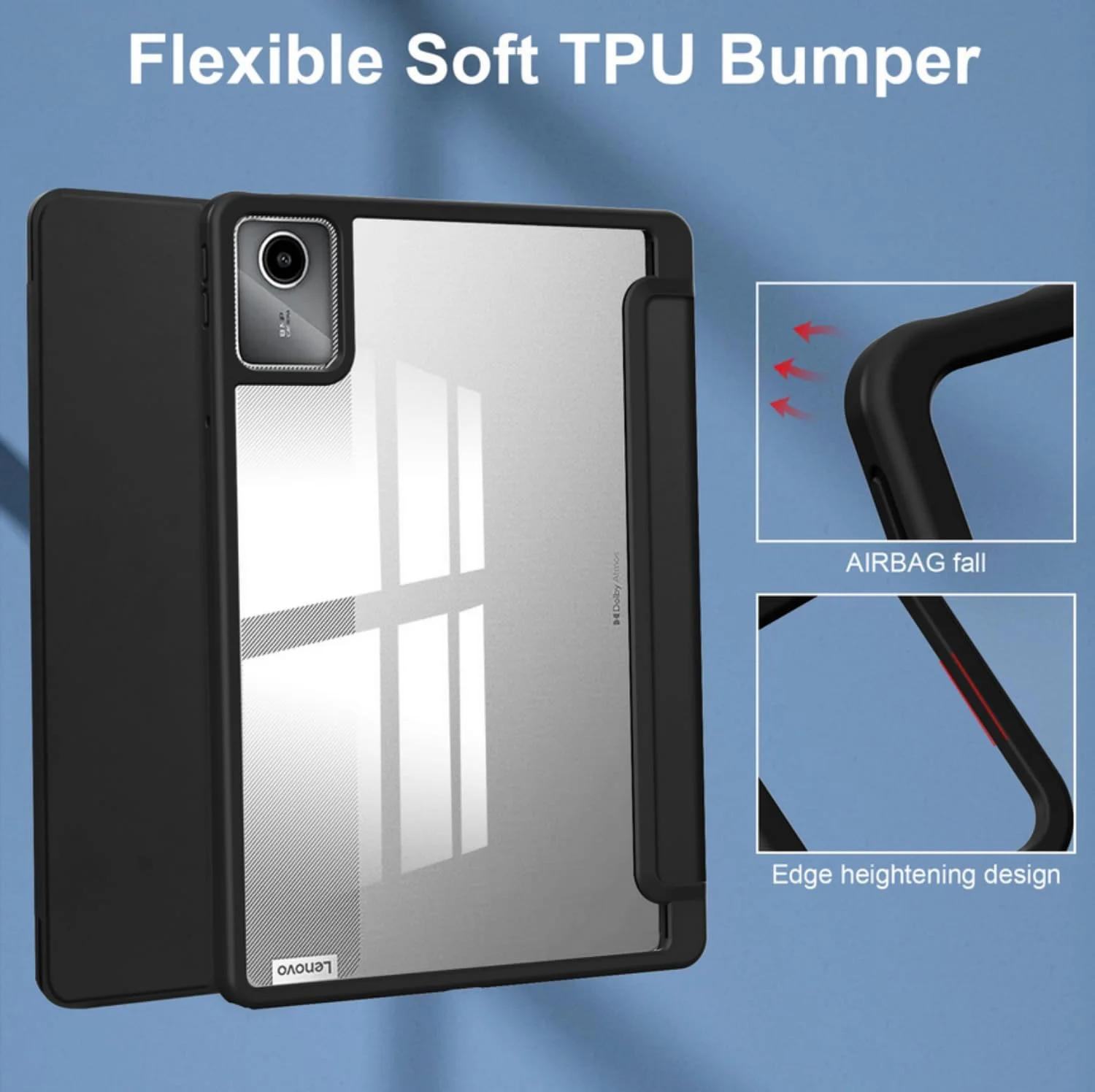 کیف تبلت SKEIDO برای تبلت Lenovo Tab M11 به همراه جای قلم، پایه تاشو، پوشش پشتی TPU اکریلیک برای XiaoxinPad Xiaoxin Pad 2024 Funda (مشکی) کیف تبلت SKEIDO برای تبلت Lenovo Tab M11 به همراه جای قلم، پایه تاشو، پوشش پشتی TPU اکریلیک برای XiaoxinPad Xiaoxin Pad 2024 Funda (مشکی)