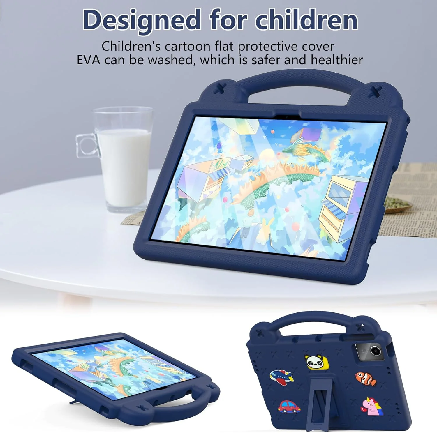 Billionn Kids Case Compatible with Lenovo Tab M11 11 inch Tablet (TB330FU/TB330XU), EVA Cartoon Shockproof Cover with Shoulder Strap Handle Stand, Navy Blue Billionn Kids Case Compatible with Lenovo Tab M11 11 inch Tablet (TB330FU/TB330XU), EVA Cartoon Shockproof Cover with Shoulder Strap Handle Stand, Navy Blue
