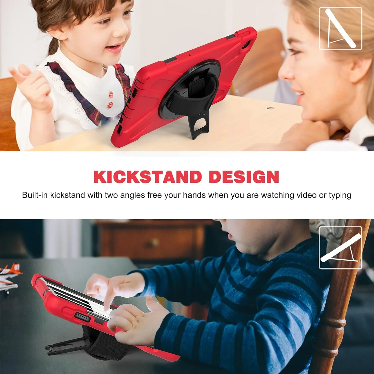 Herize Case for Lenovo-Tab-M10-Plus (3rd Gen) 10.6" 2022 w/Stylus Holder & 360° Rotating Kickstand, Heavy Duty Rugged Hybrid Shock-Proof Cover with Hand/Shoulder Strap TB125FU/TB128FU/TB128XU (Red) Herize Case for Lenovo-Tab-M10-Plus (3rd Gen) 10.6" 2022 w/Stylus Holder & 360° Rotating Kickstand, Heavy Duty Rugged Hybrid Shock-Proof Cover with Hand/Shoulder Strap TB125FU/TB128FU/TB128XU (Red)