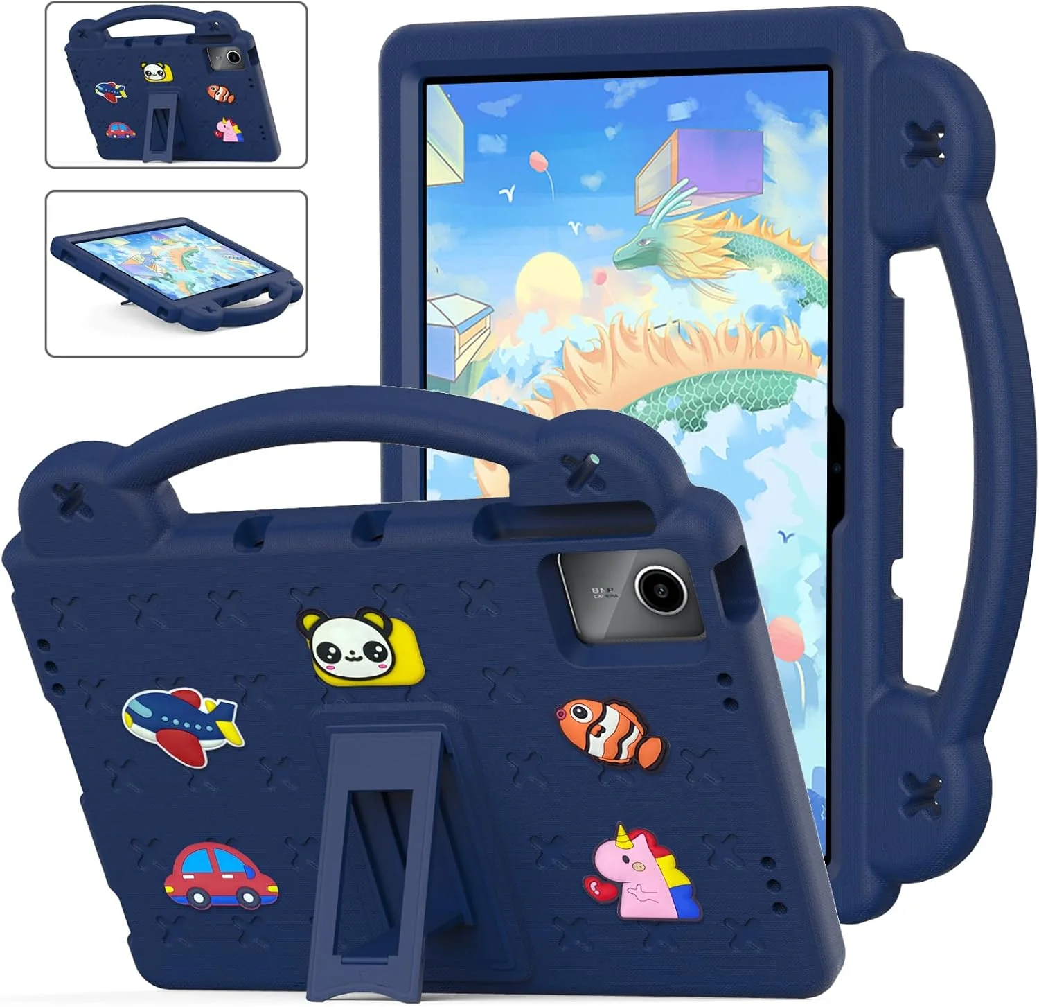 Billionn Kids Case Compatible with Lenovo Tab M11 11 inch Tablet (TB330FU/TB330XU), EVA Cartoon Shockproof Cover with Shoulder Strap Handle Stand, Navy Blue Billionn Kids Case Compatible with Lenovo Tab M11 11 inch Tablet (TB330FU/TB330XU), EVA Cartoon Shockproof Cover with Shoulder Strap Handle Stand, Navy Blue