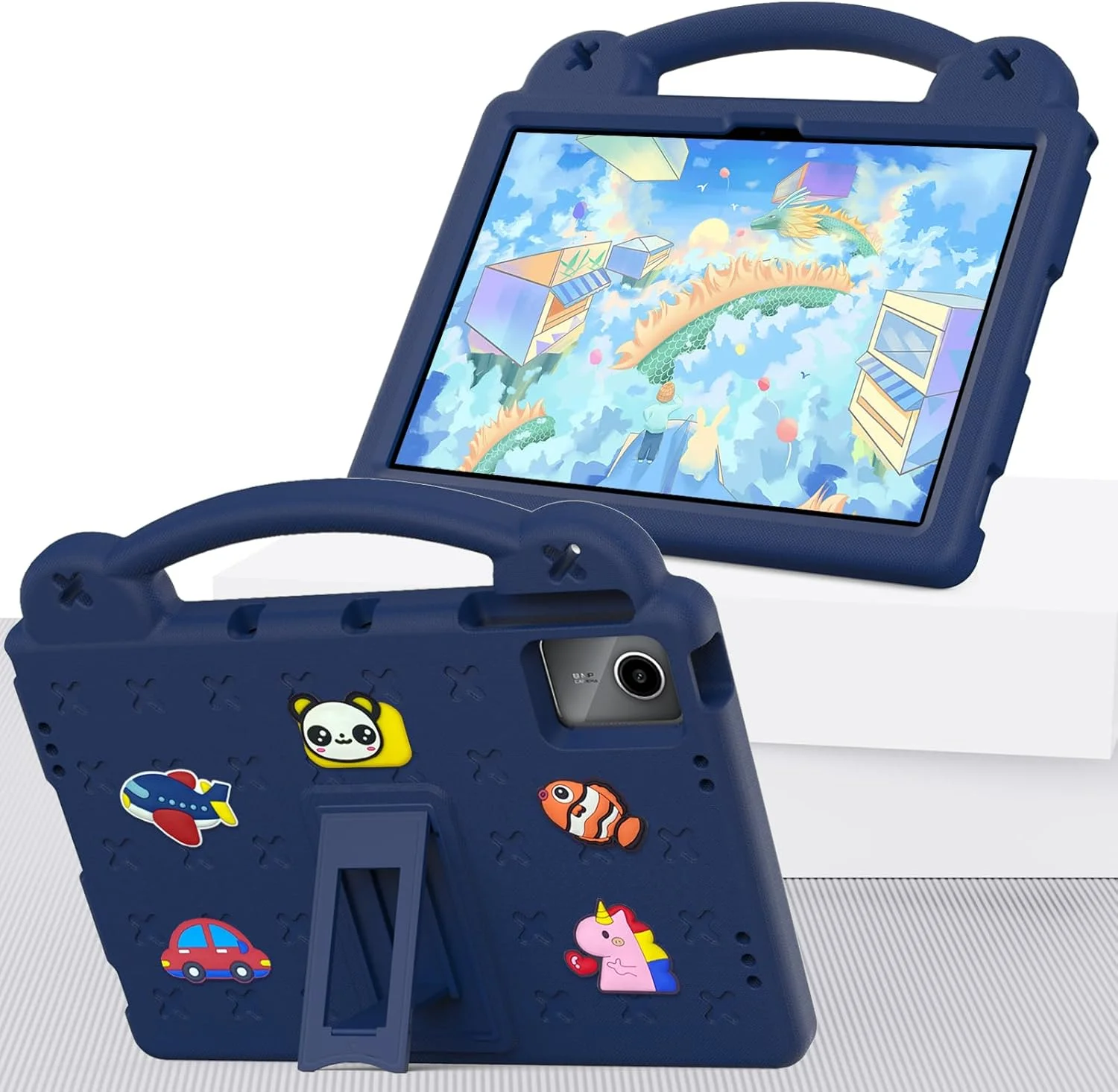 Billionn Kids Case Compatible with Lenovo Tab M11 11 inch Tablet (TB330FU/TB330XU), EVA Cartoon Shockproof Cover with Shoulder Strap Handle Stand, Navy Blue Billionn Kids Case Compatible with Lenovo Tab M11 11 inch Tablet (TB330FU/TB330XU), EVA Cartoon Shockproof Cover with Shoulder Strap Handle Stand, Navy Blue