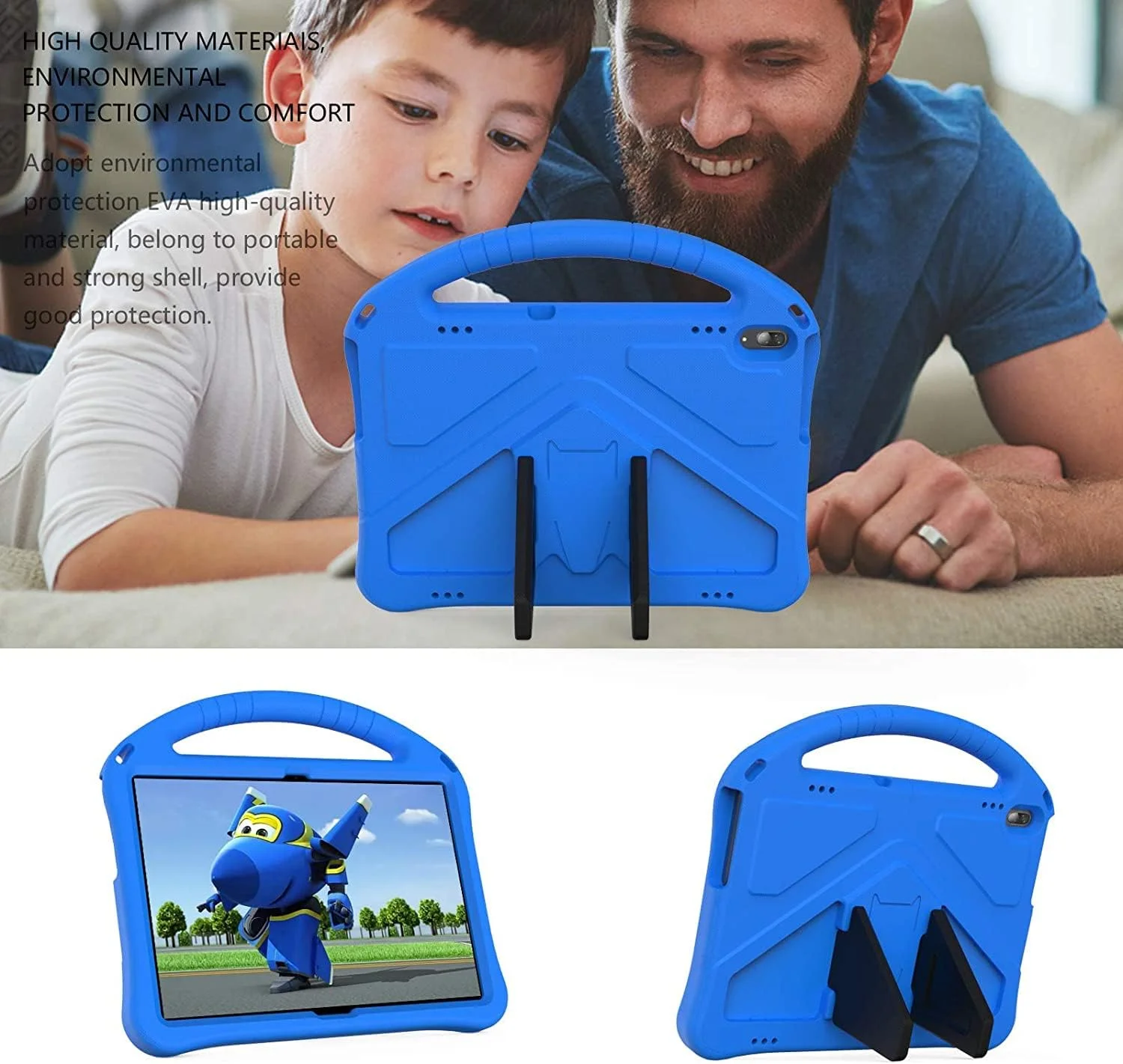 کیف تبلت کودکانه SYOSI برای لنوو تب M10 HD TB-X505F TB-X605F، کاور محافظ بادوام، سبک وزن، EVA ضد ضربه با دسته و پایه برای لنوو تب M10 10.1 اینچی، قاب محافظ ضد افتادن (آبی) کیف تبلت کودکانه SYOSI برای لنوو تب M10 HD TB-X505F TB-X605F، کاور محافظ بادوام، سبک وزن، EVA ضد ضربه با دسته و پایه برای لنوو تب M10 10.1 اینچی، قاب محافظ ضد افتادن (آبی)