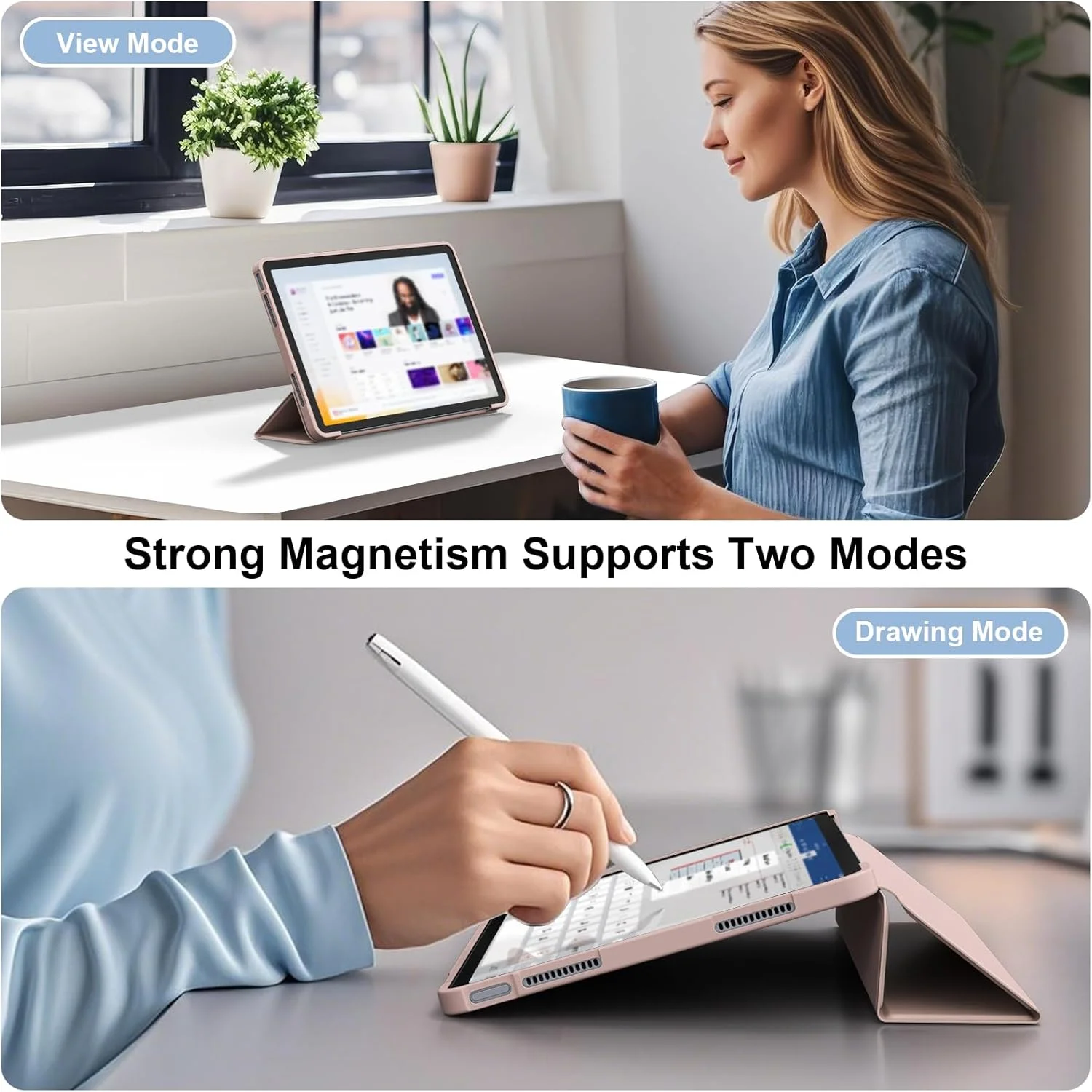 کیف محافظ ProCase برای تبلت لنوو تب M11 11 اینچ 2024 مدل TB330FU، با قابلیت خواب/بیدار شدن خودکار، کاور محافظ تبلت باریک و تاشو، رنگ صورتی کیف محافظ ProCase برای تبلت لنوو تب M11 11 اینچ 2024 مدل TB330FU، با قابلیت خواب/بیدار شدن خودکار، کاور محافظ تبلت باریک و تاشو، رنگ صورتی