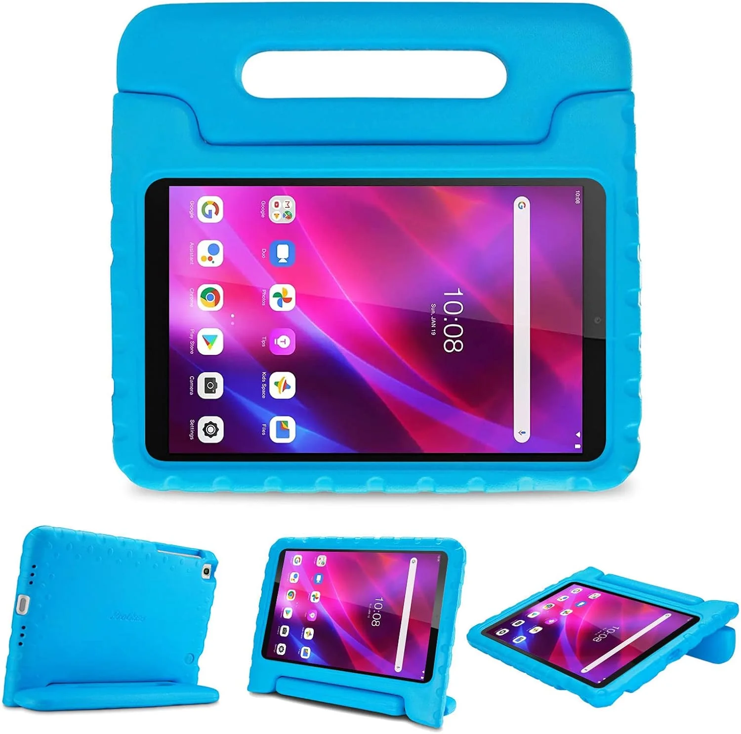 کیف محافظ کودکانه پروکیس برای تبلت لنوو تب M8 نسل 4 سال 2023/نسل 3 سال 2022/HD LTE 2021/تب M8 HD//اسمارت تب M8/تب M8 FHD 2019، کیف سبک و مقاوم در برابر ضربه مناسب کودکان برای تبلت 8 اینچی لنوو تب M8 - آبی