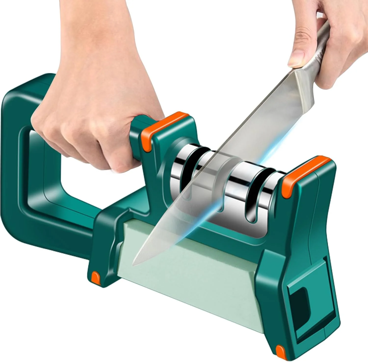 چاقو تیزکن چند منظوره آزونی، چاقو تیزکن 4 در 1 با سنگ تیزکن، چاقو تیزکن حرفه ای، چاقو تیزکن دستی برای چاقوی آشپزخانه، چاقوی میوه، قیچی (سبز) چاقو تیزکن چند منظوره آزونی، چاقو تیزکن 4 در 1 با سنگ تیزکن، چاقو تیزکن حرفه ای، چاقو تیزکن دستی برای چاقوی آشپزخانه، چاقوی میوه، قیچی (سبز)