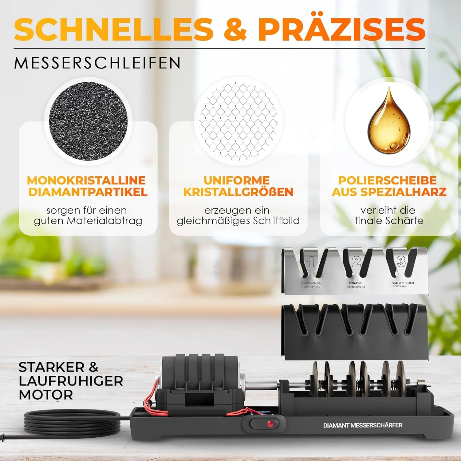 چاقو تیزکن برقی الماسه AUSTEIN مدل TG2202 - چاقو تیزکن 3 فاز با زاویه 20 درجه و جمع کننده مغناطیسی تراشه چاقو تیزکن برقی الماسه AUSTEIN مدل TG2202 - چاقو تیزکن 3 فاز با زاویه 20 درجه و جمع کننده مغناطیسی تراشه